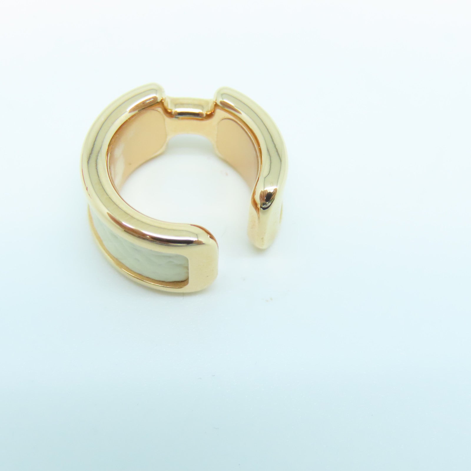 HERMES 金屬Olympe Ear Cuff耳骨夾/耳環金色/Nata色