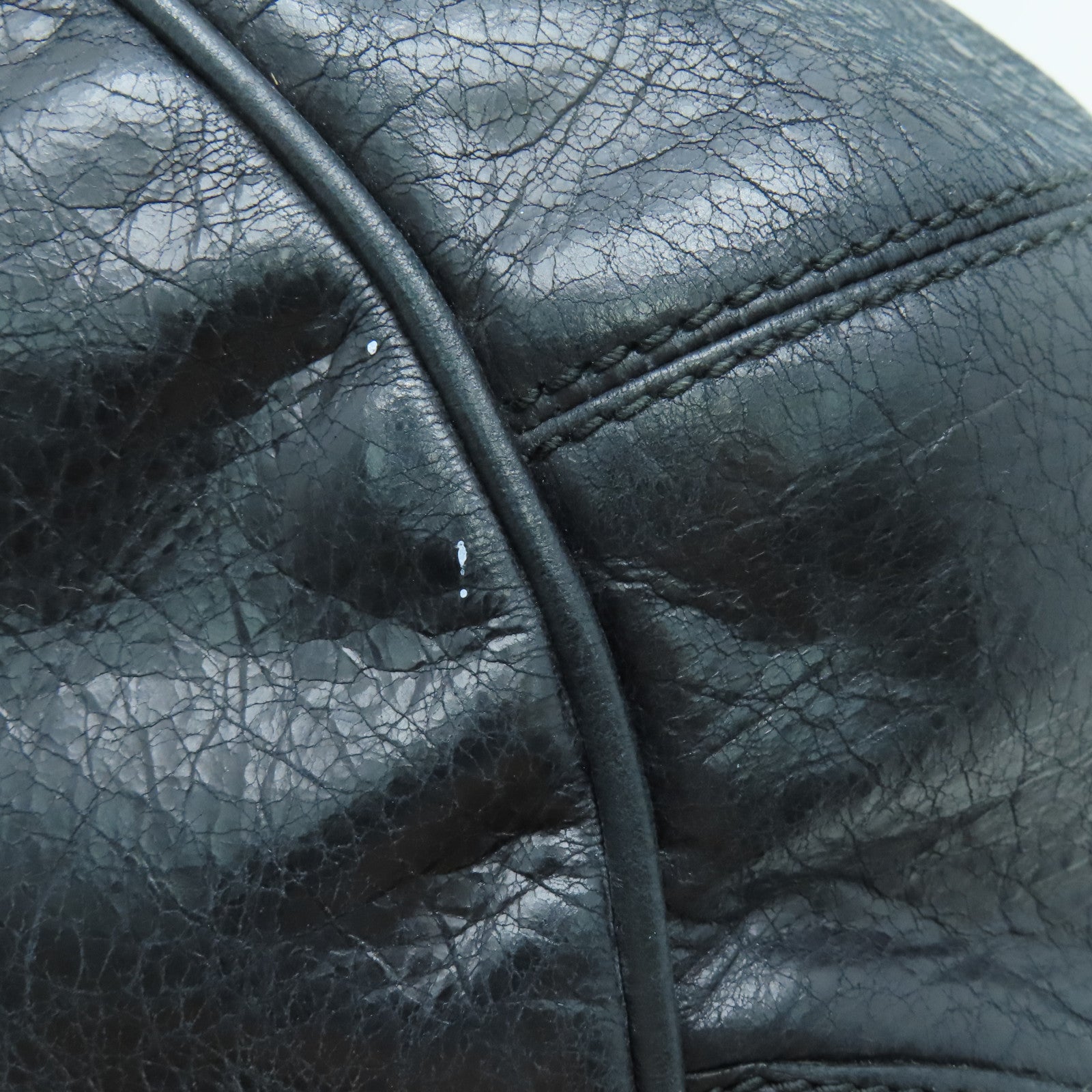 BALENCIAGA 羊皮皮革Shoulder Bag金扣手挽肩背两用袋黑色