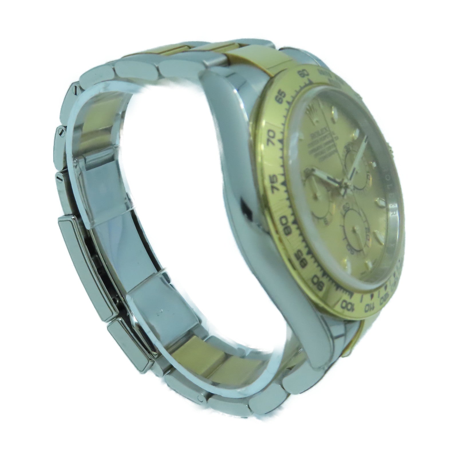 ROLEX Daytona 40mm 18K黃金/不鏽鋼手錶自動機芯金色
