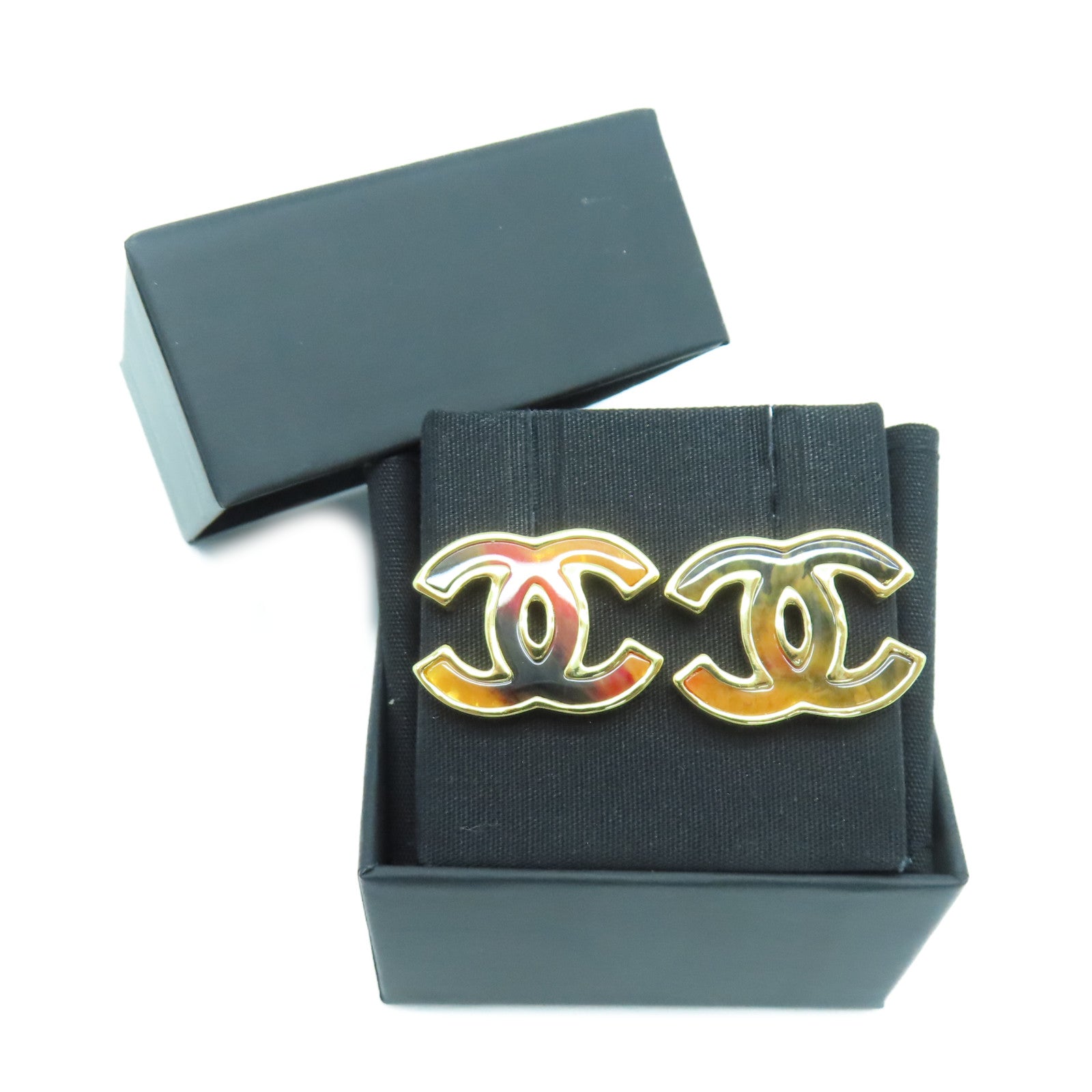 CHANEL 金屬Earrings耳環金色/黑色