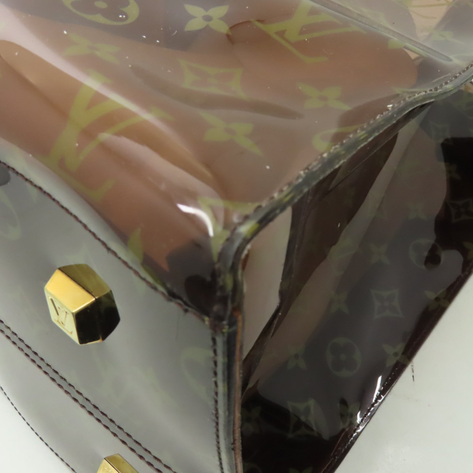 LOUIS VUITTON Monogram Vinyl Ambre Cabas Cruise GM Tote Bag肩背袋啡色