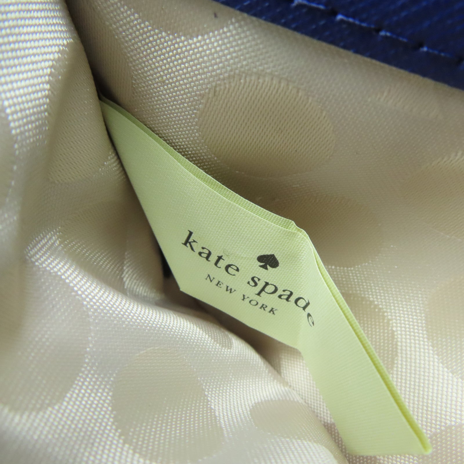 Kate Spade 牛皮皮革Long Wallet金扣長錢包藍色/白色