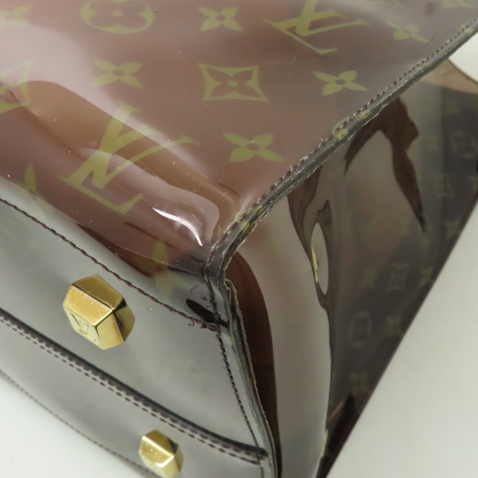 LOUIS VUITTON Monogram Vinyl Ambre Cabas Cruise GM Tote Bag肩背袋啡色