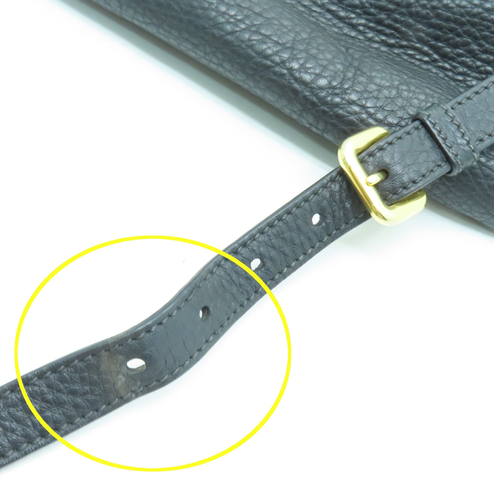 PRADA 牛皮皮革Shoulder Bag金扣肩背袋黑色