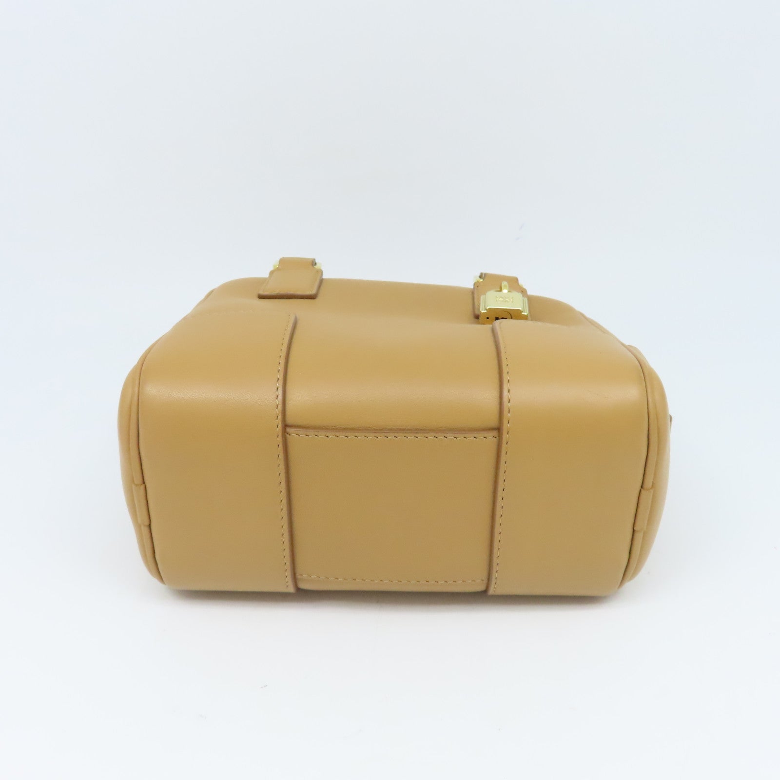 LOEWE 【激減優惠】牛皮皮革Amazona金扣手挽肩背兩用袋杏色
