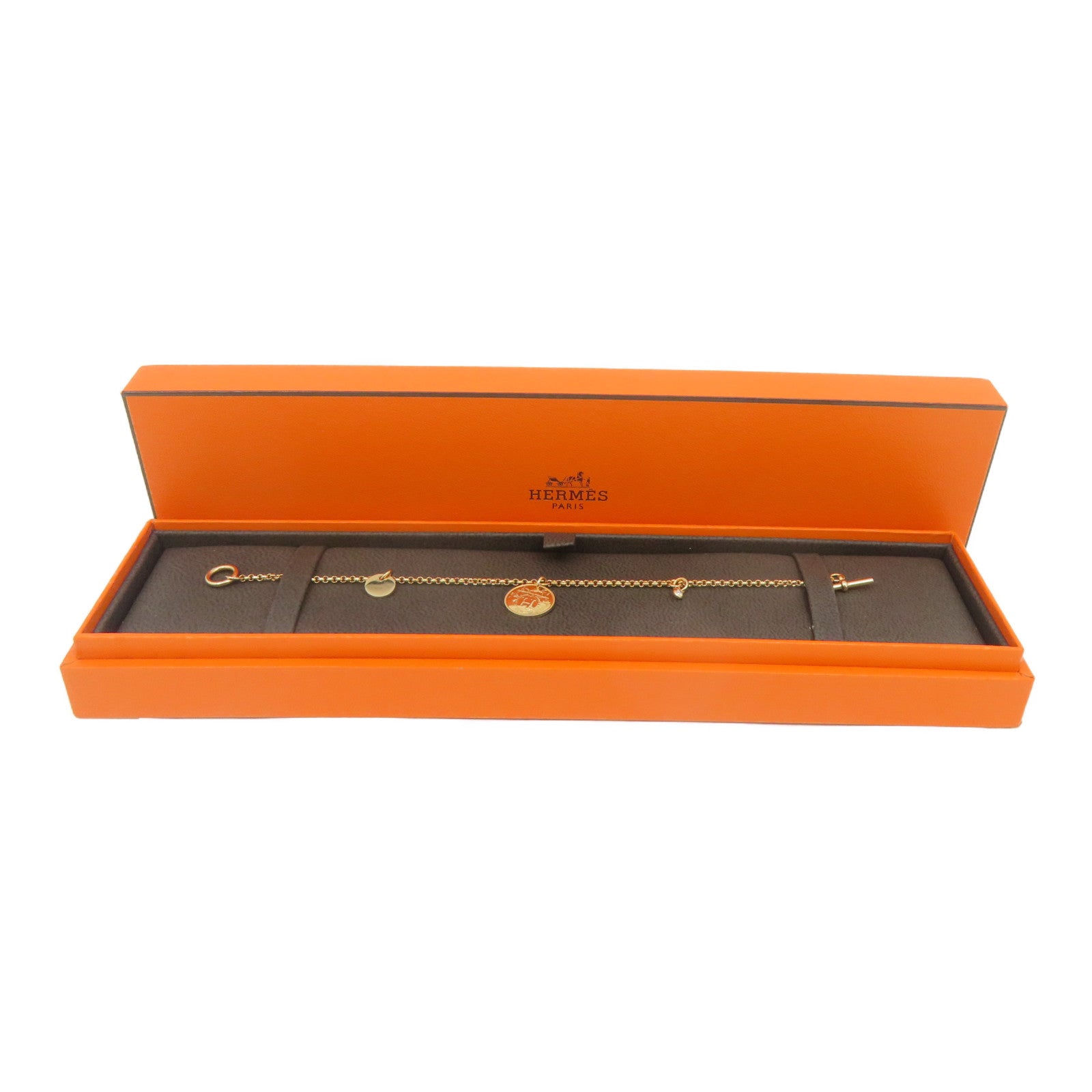 HERMES 【激减优惠】18K玫瑰金Ex-Libris Bracelet手链