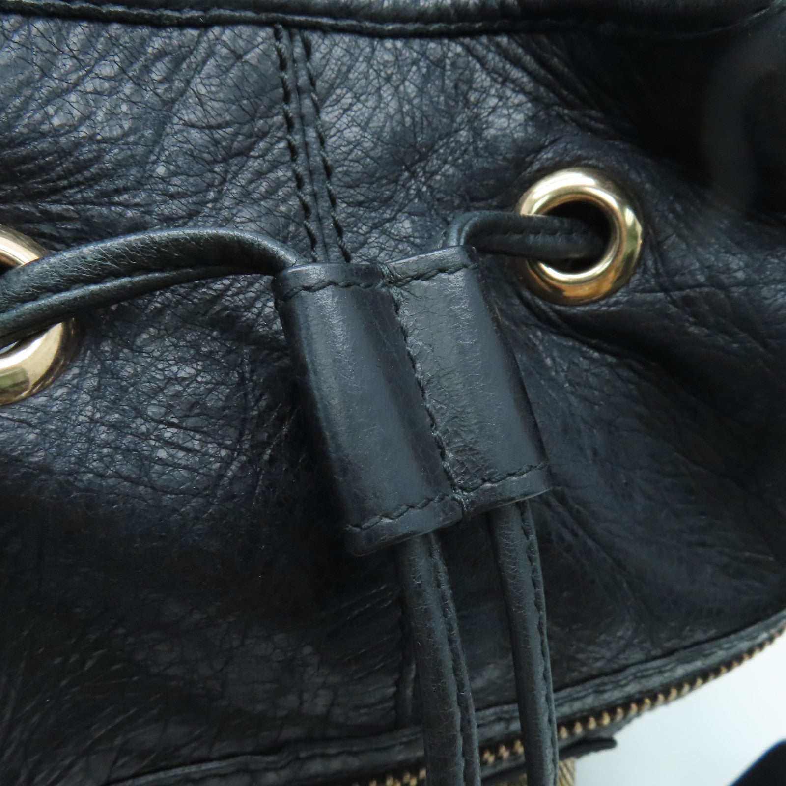 BALENCIAGA 羊皮皮革Shoulder Bag金扣手挽肩背两用袋黑色