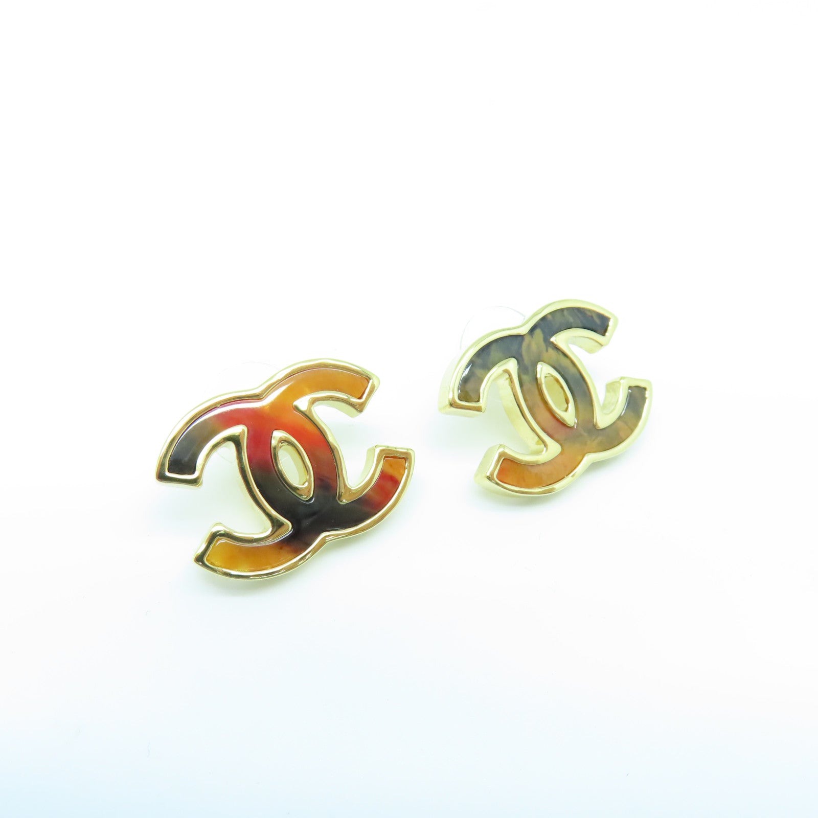CHANEL 金屬Earrings耳環金色/黑色