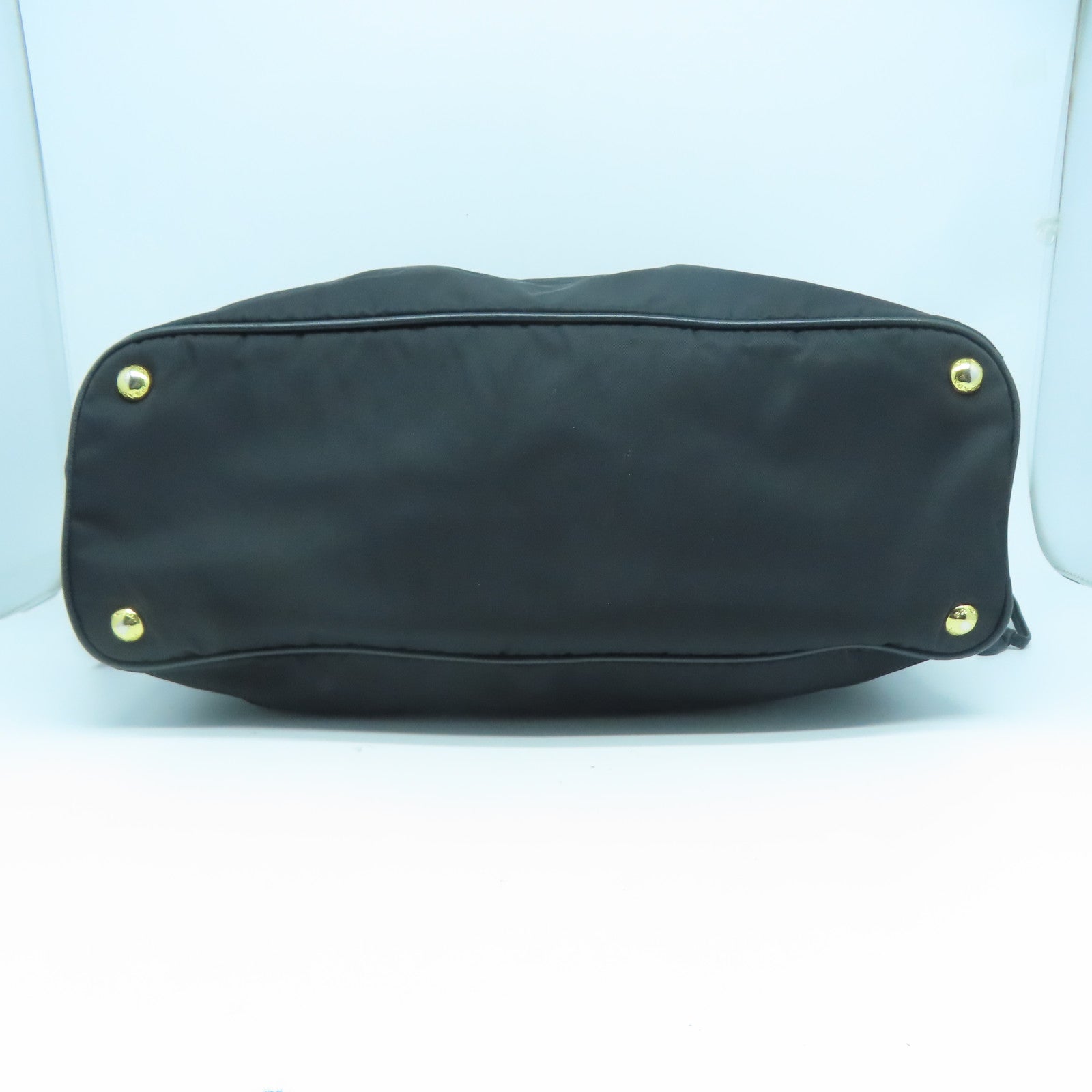 PRADA 尼龙Tote Bag金扣手挽肩背两用袋黑色