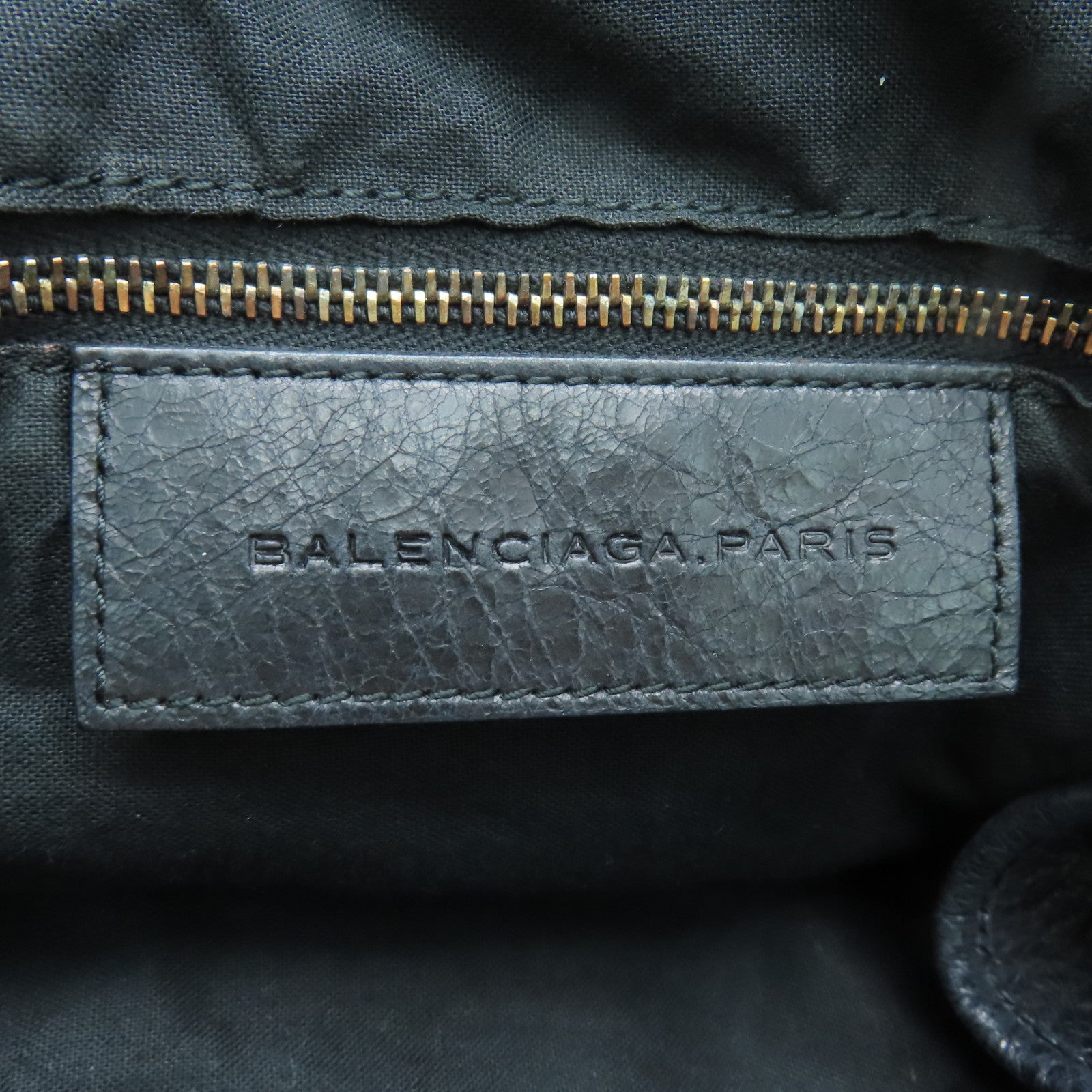 BALENCIAGA 羊皮皮革Shoulder Bag金扣手挽肩背两用袋黑色