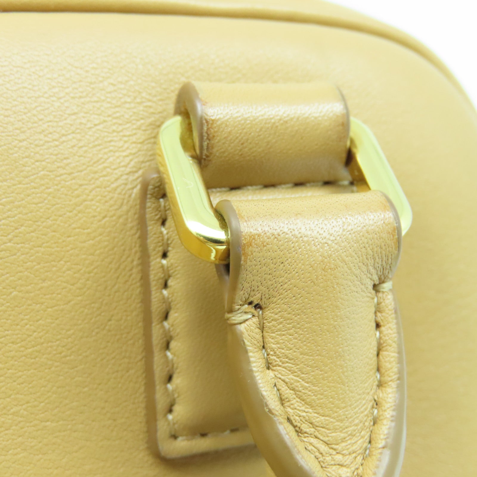 LOEWE 【激減優惠】牛皮皮革Amazona金扣手挽肩背兩用袋杏色