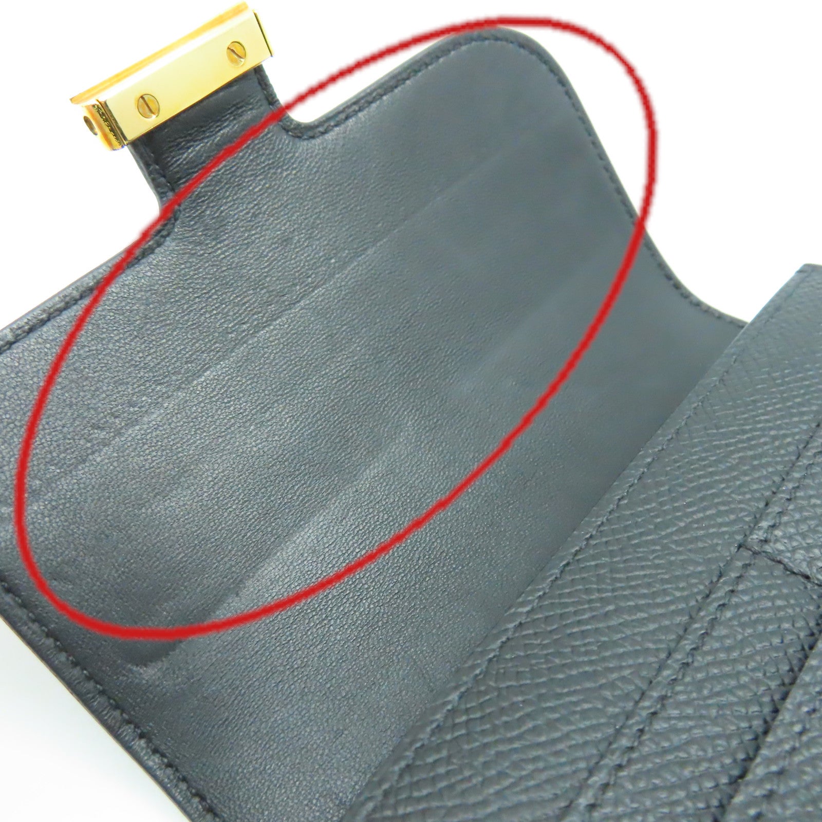 HERMES Epsom皮革Constance Wallet金扣短錢包Noir黑色