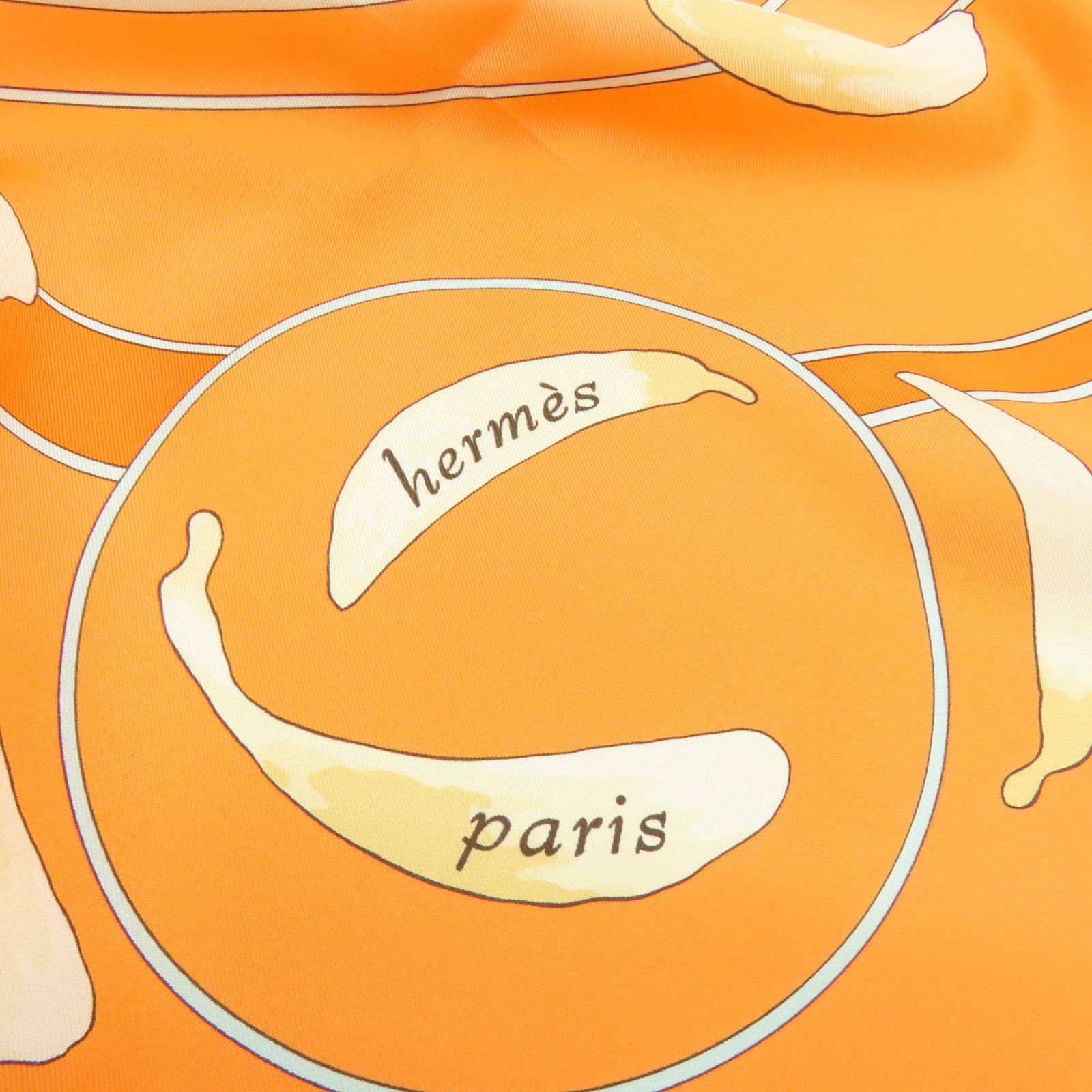 HERMES 【激減優惠】絲質Scarf絲巾橙色