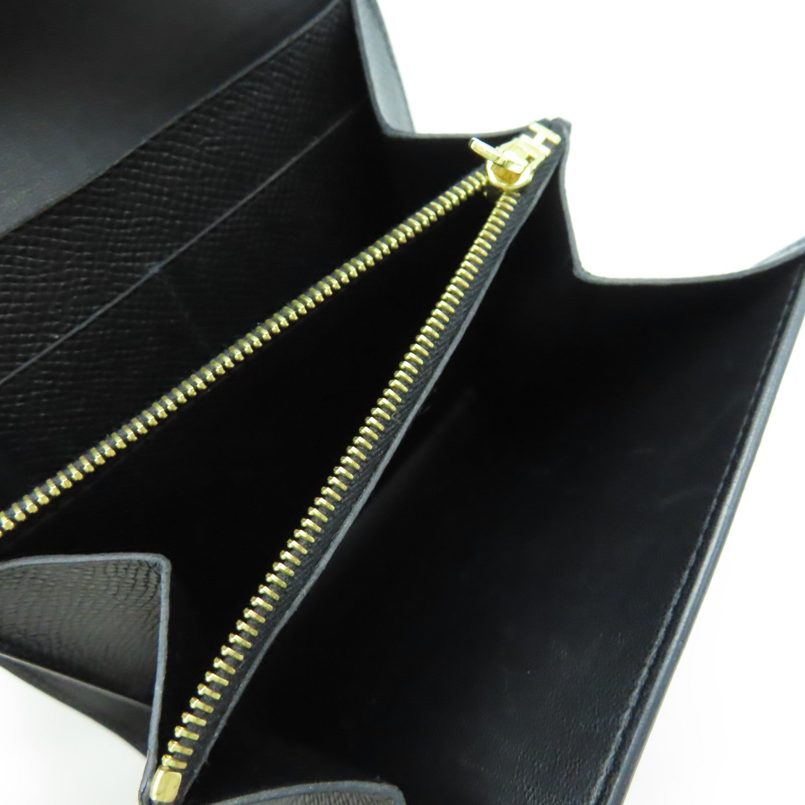 HERMES Epsom皮革Constance Wallet金扣短錢包Noir黑色