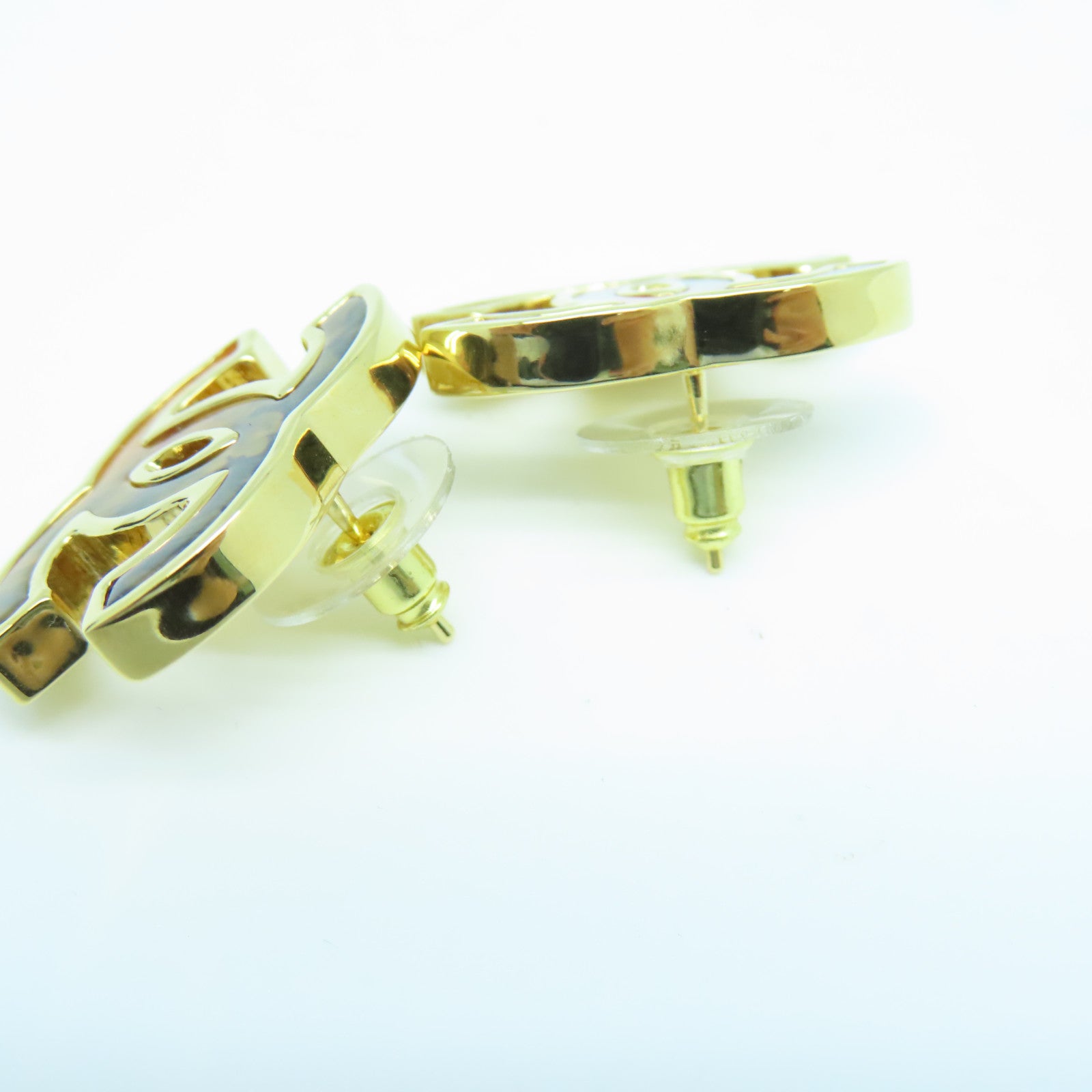 CHANEL 金屬Earrings耳環金色/黑色