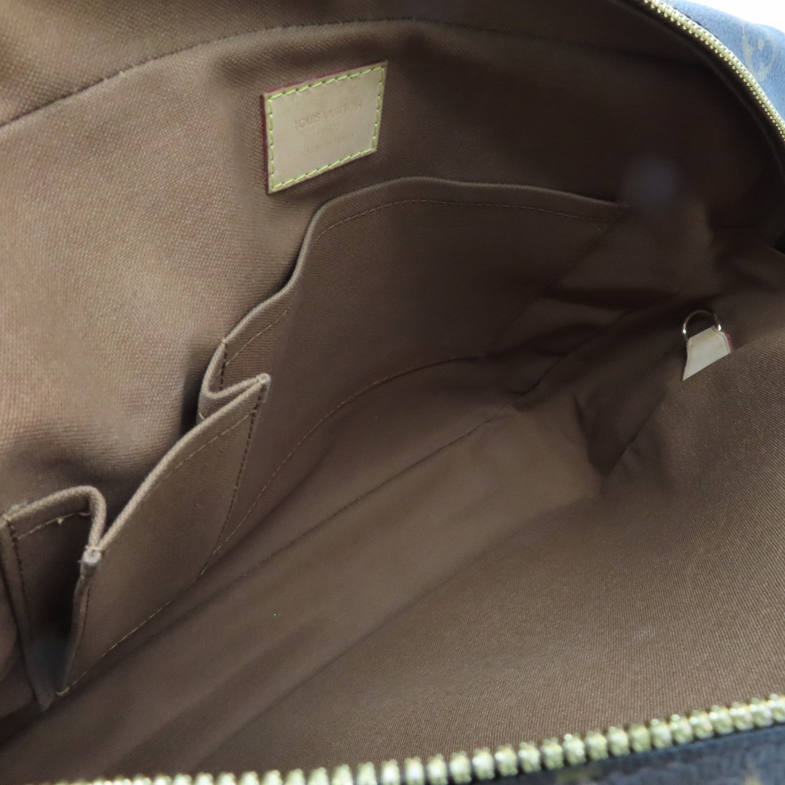 LOUIS VUITTON Monogram Sac Bosphore Gold Buckle Handle Shoulder Bag Brown