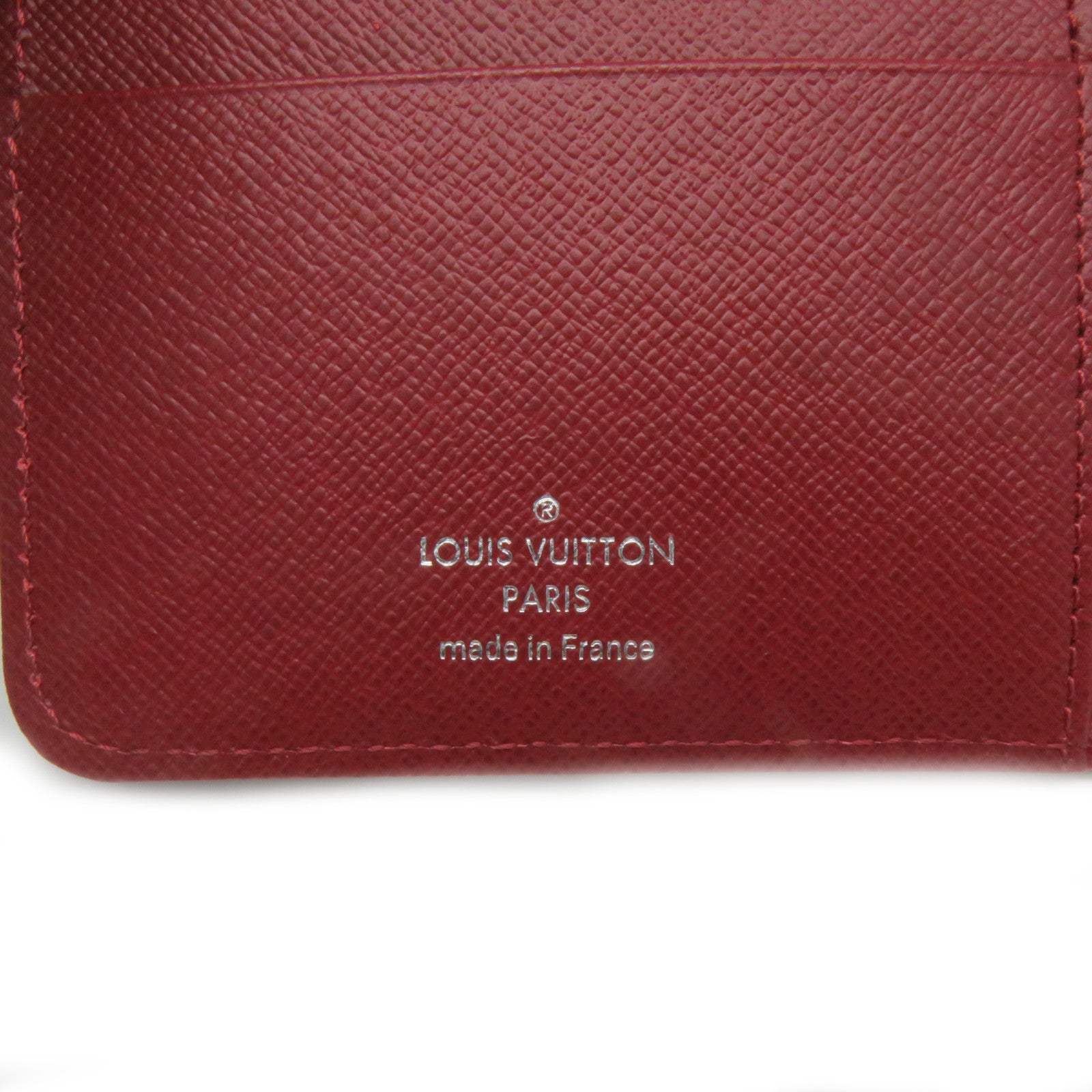 LOUIS VUITTON Epi Long Wallet silver buckle long wallet wine red