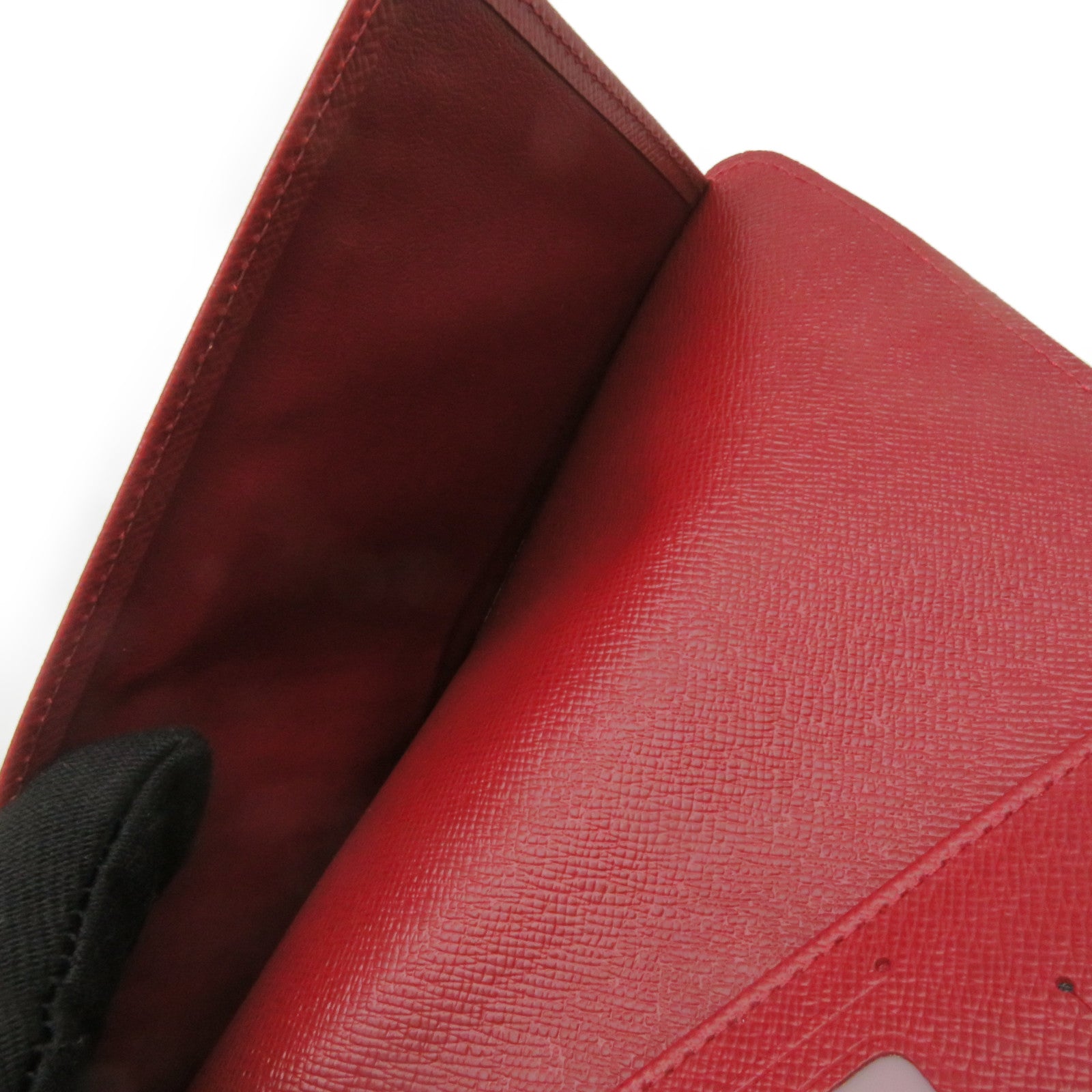 LOUIS VUITTON Epi Long Wallet silver buckle long wallet wine red