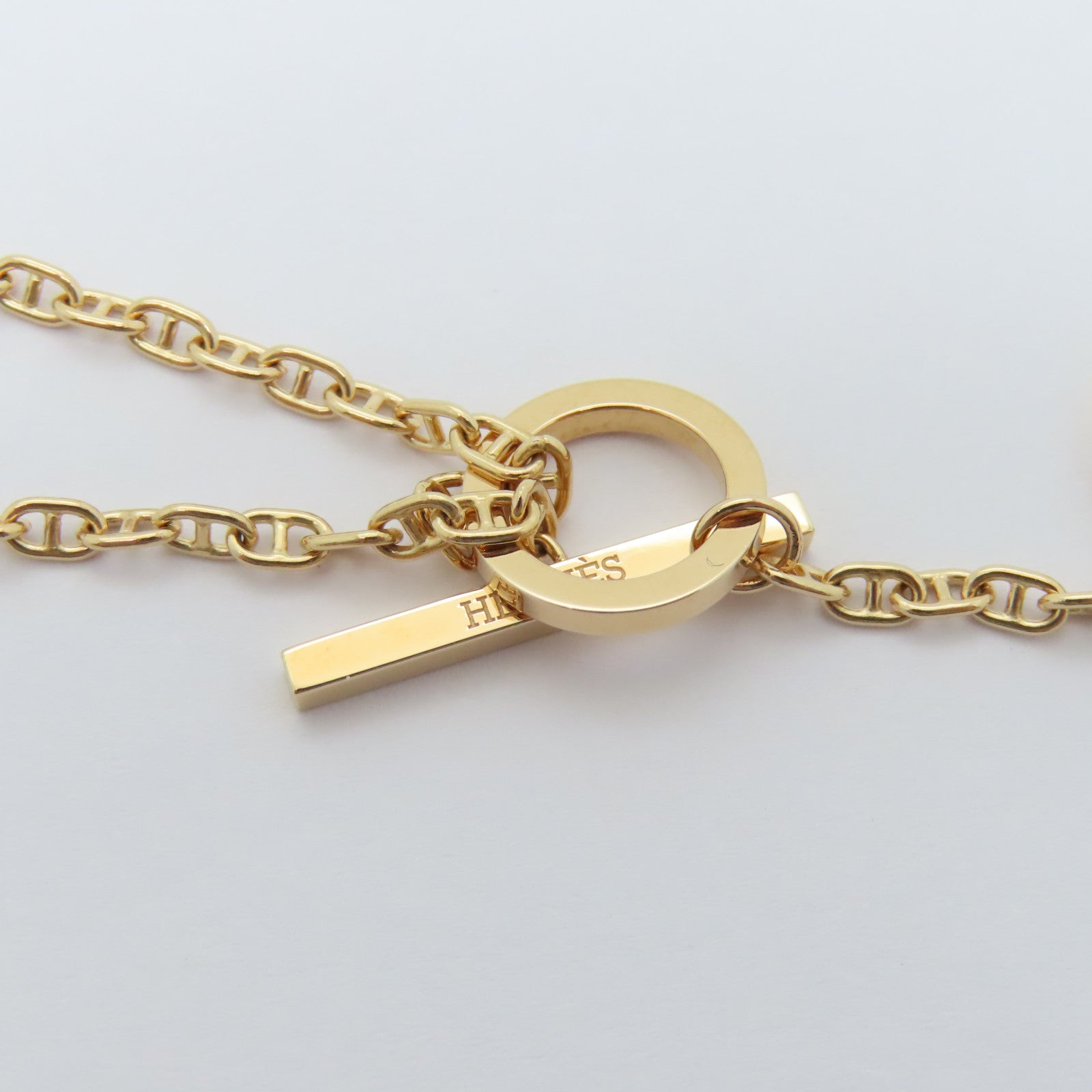 HERMES 【激減優惠】18K玫瑰金Chaine D ancre Necklace 0.30ct鑽石項鍊