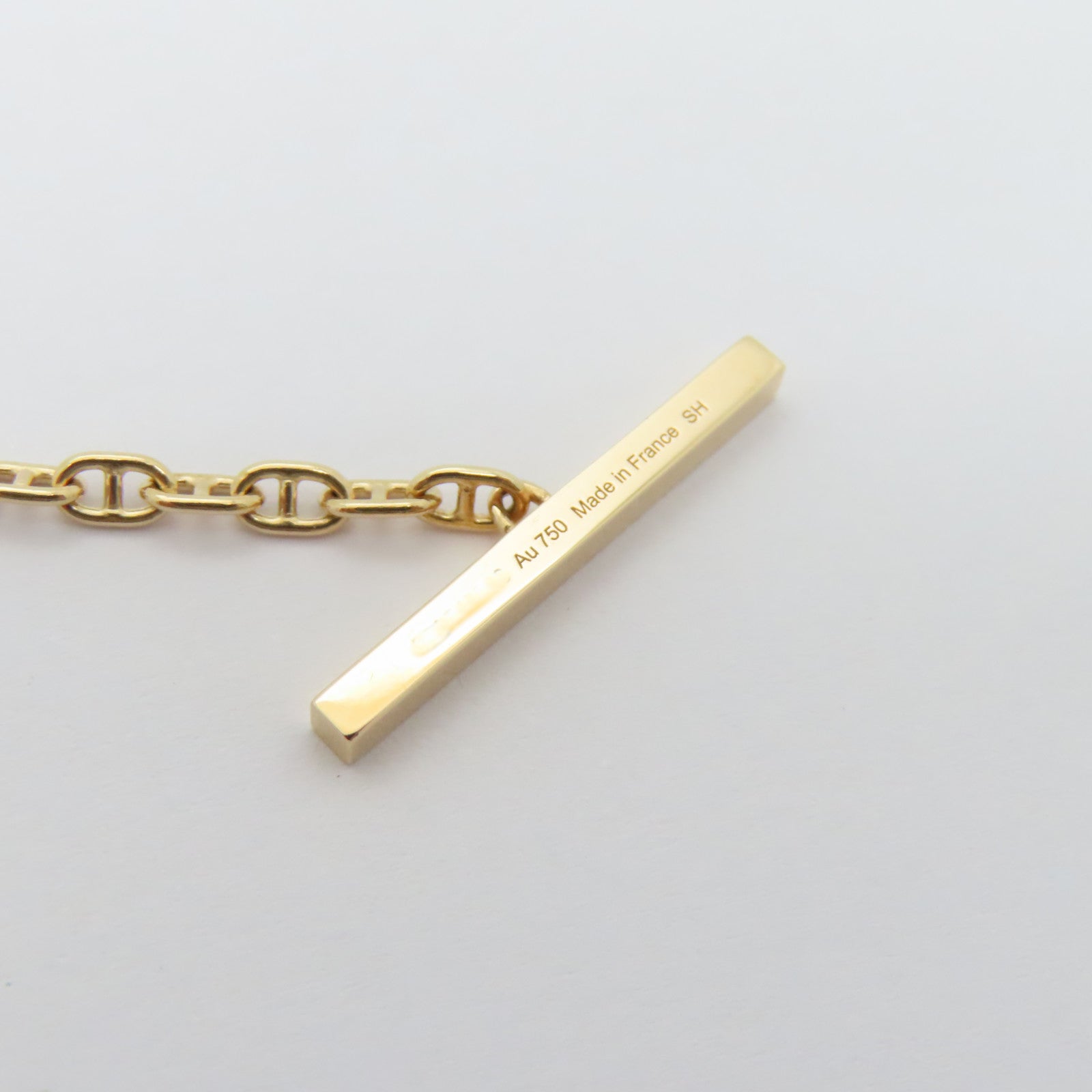 HERMES 【激減優惠】18K玫瑰金Chaine D ancre Necklace 0.30ct鑽石項鍊