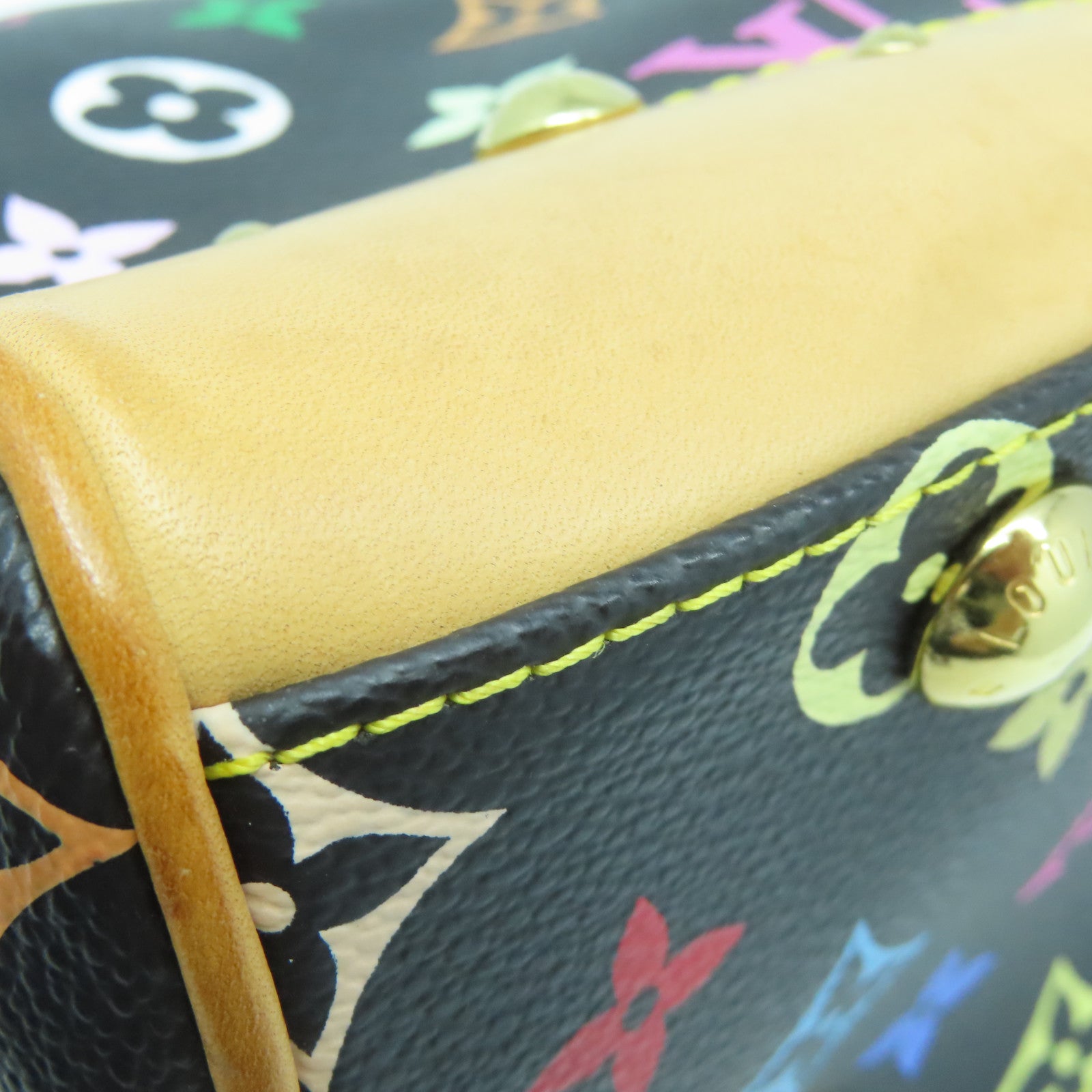 LOUIS VUITTON Monogram Multi Beverly MM金扣肩背袋黑色/棕色