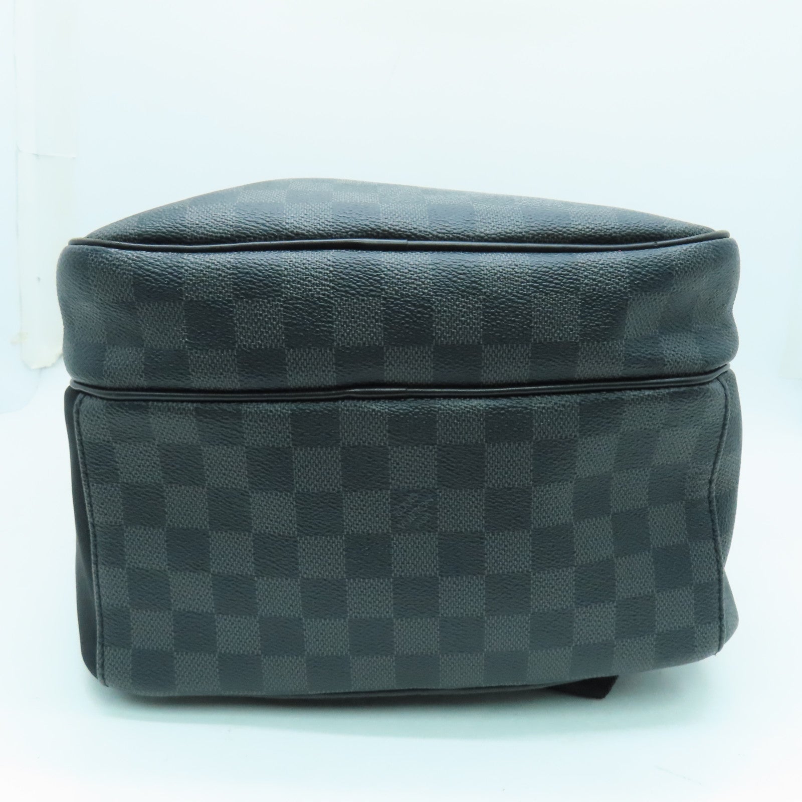 LOUIS VUITTON Damier Michael Backpack銀扣背包黑色