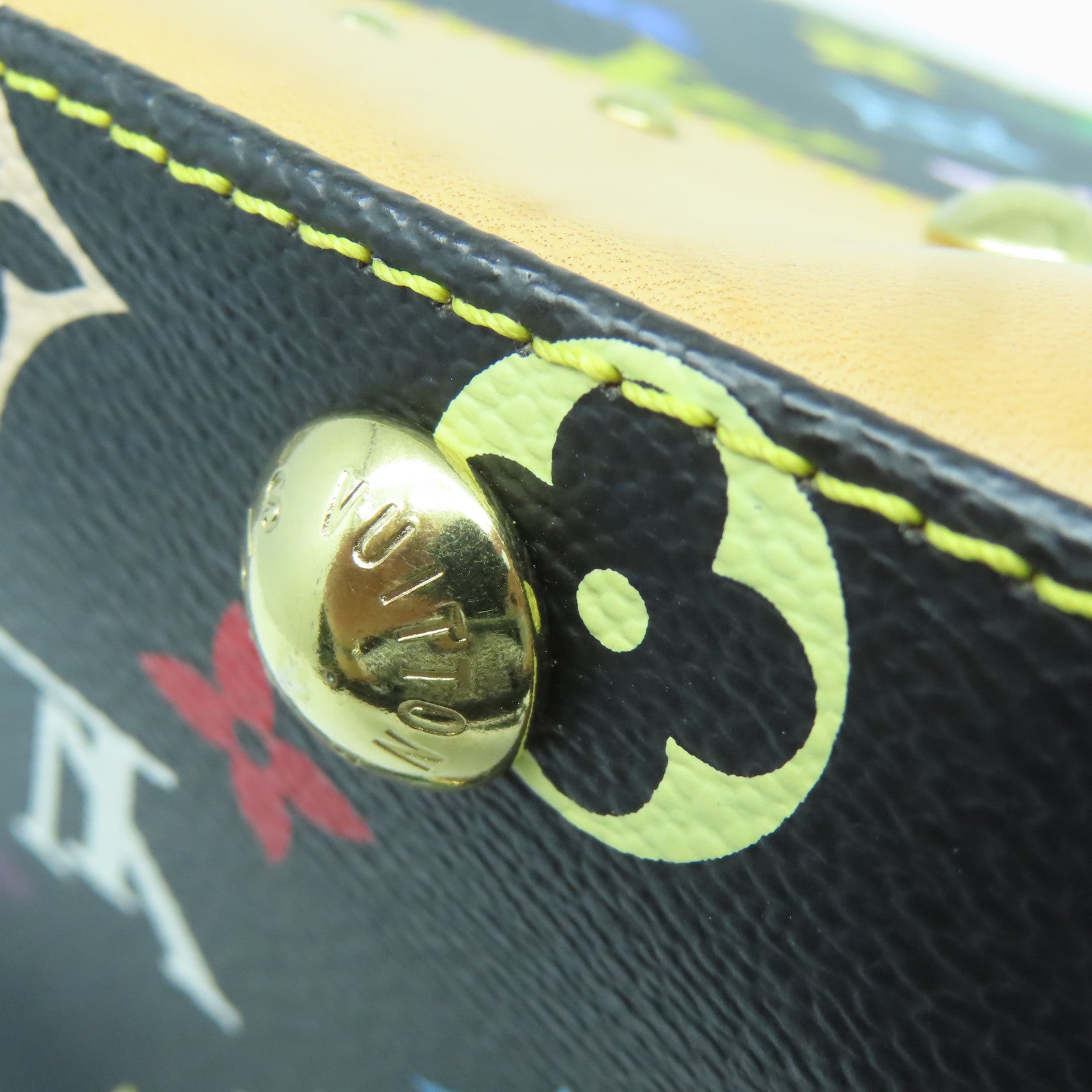 LOUIS VUITTON Monogram Multi Beverly MM金扣肩背袋黑色/棕色