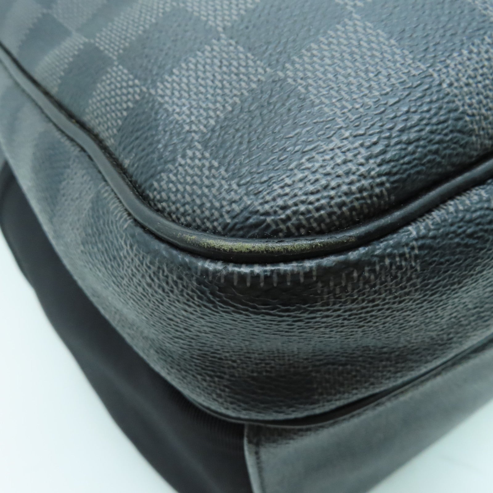 LOUIS VUITTON Damier Michael Backpack銀扣背包黑色