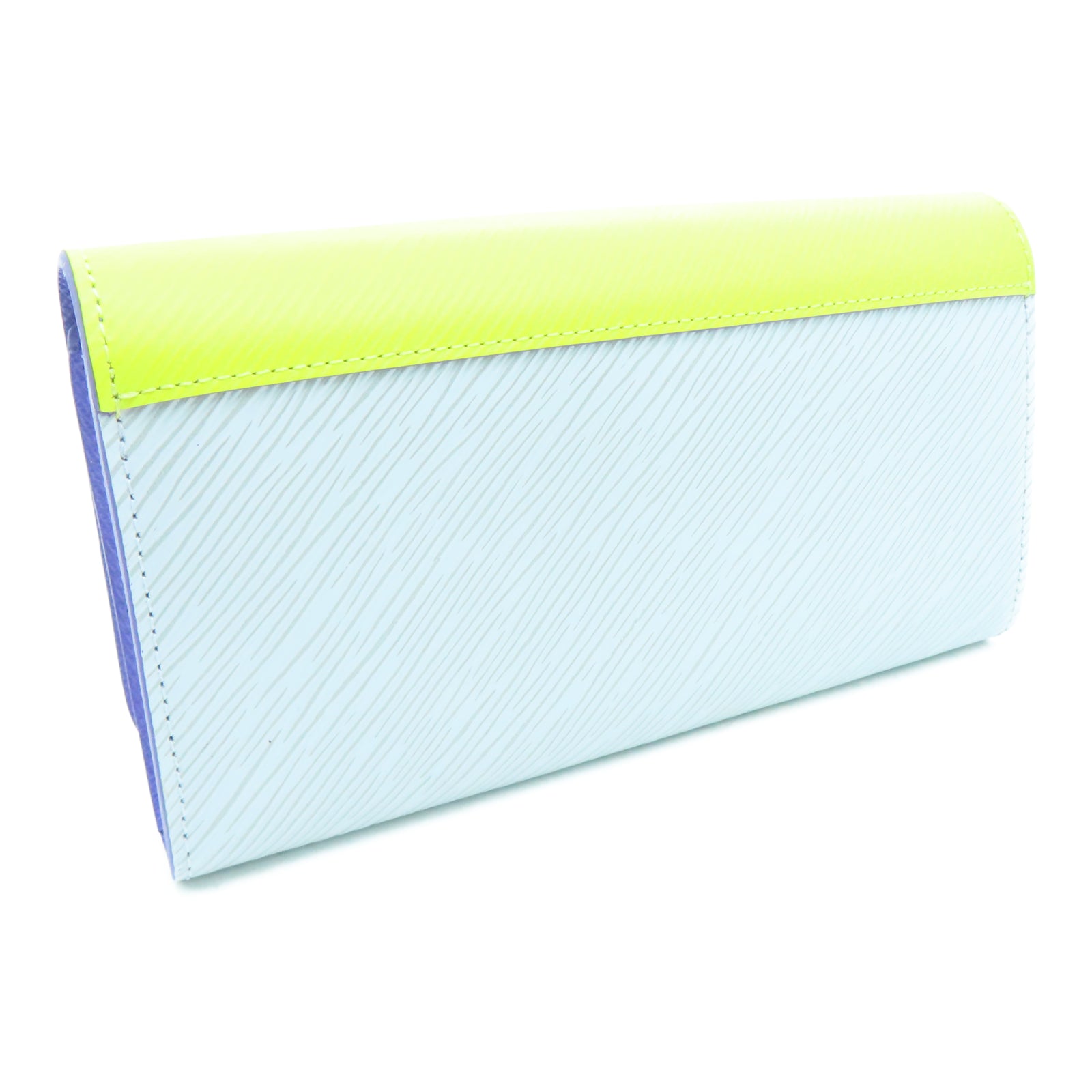 LOUIS VUITTON Epi皮革Twist Wallet银扣钱包黄色/紫色