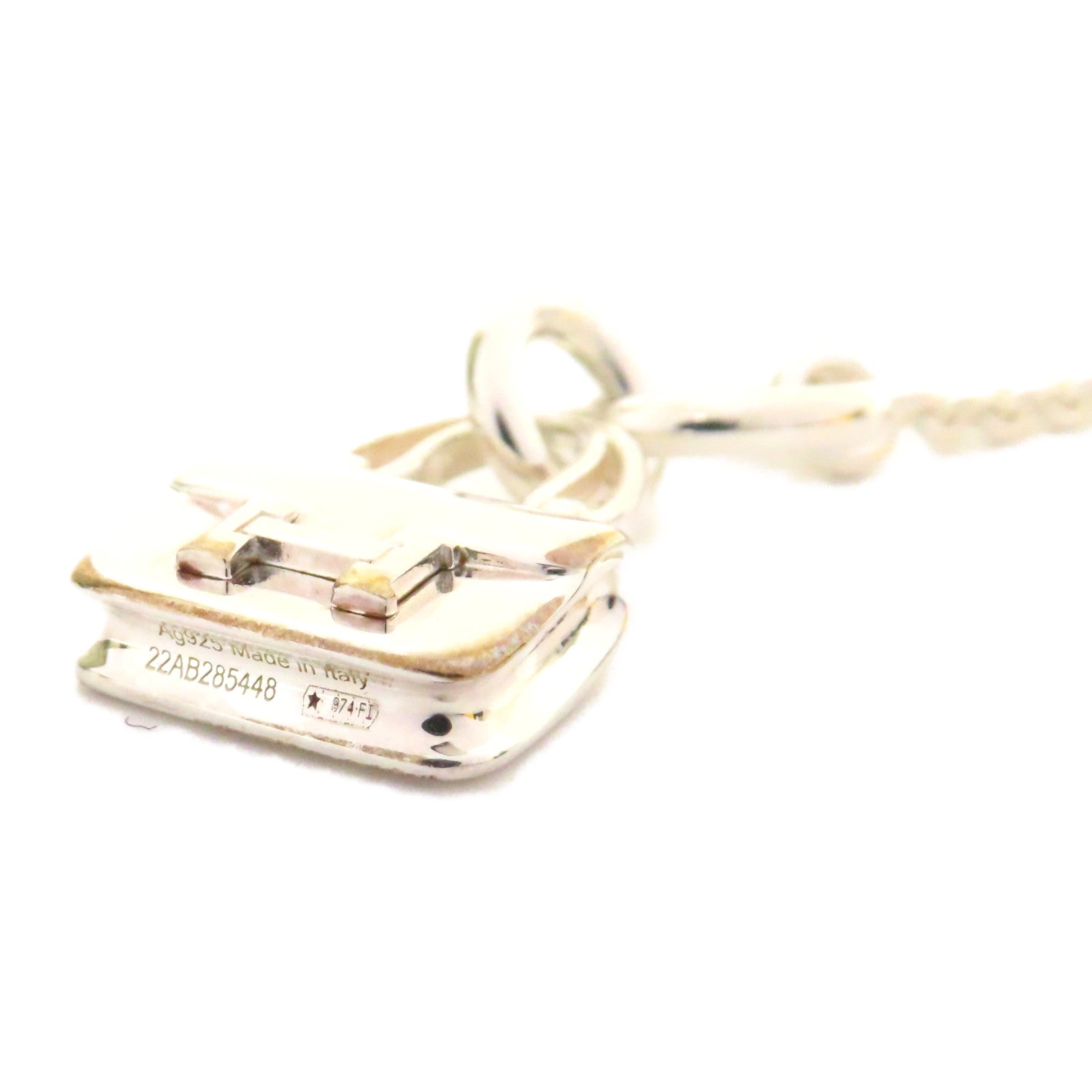 HERMES 925純銀Kelly Necklace項鍊銀色