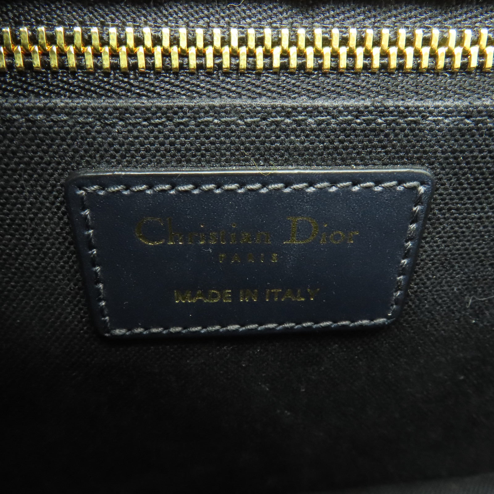 Dior 帆布30 Montaigne金扣肩背袋藍色