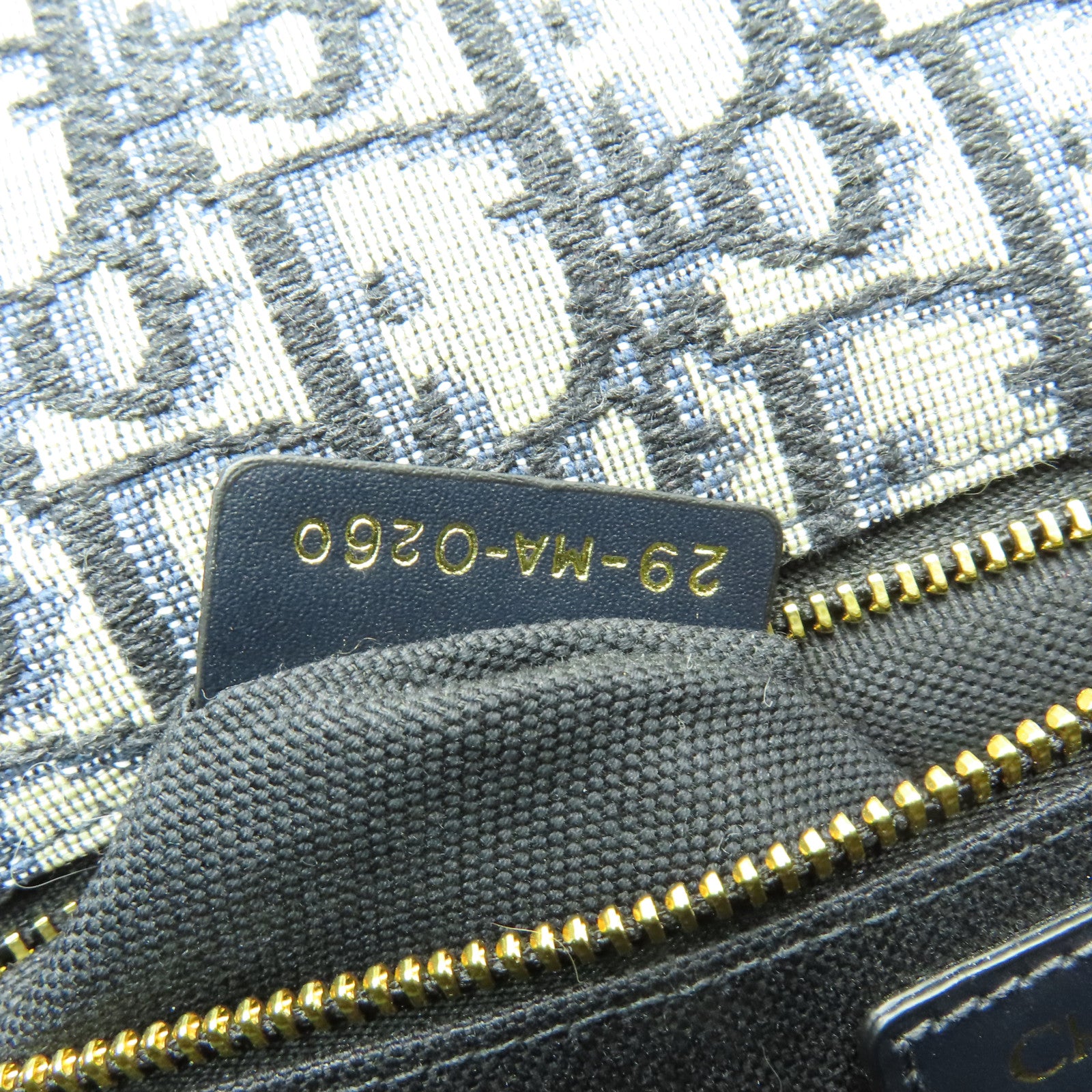 Dior 帆布30 Montaigne金扣肩背袋藍色