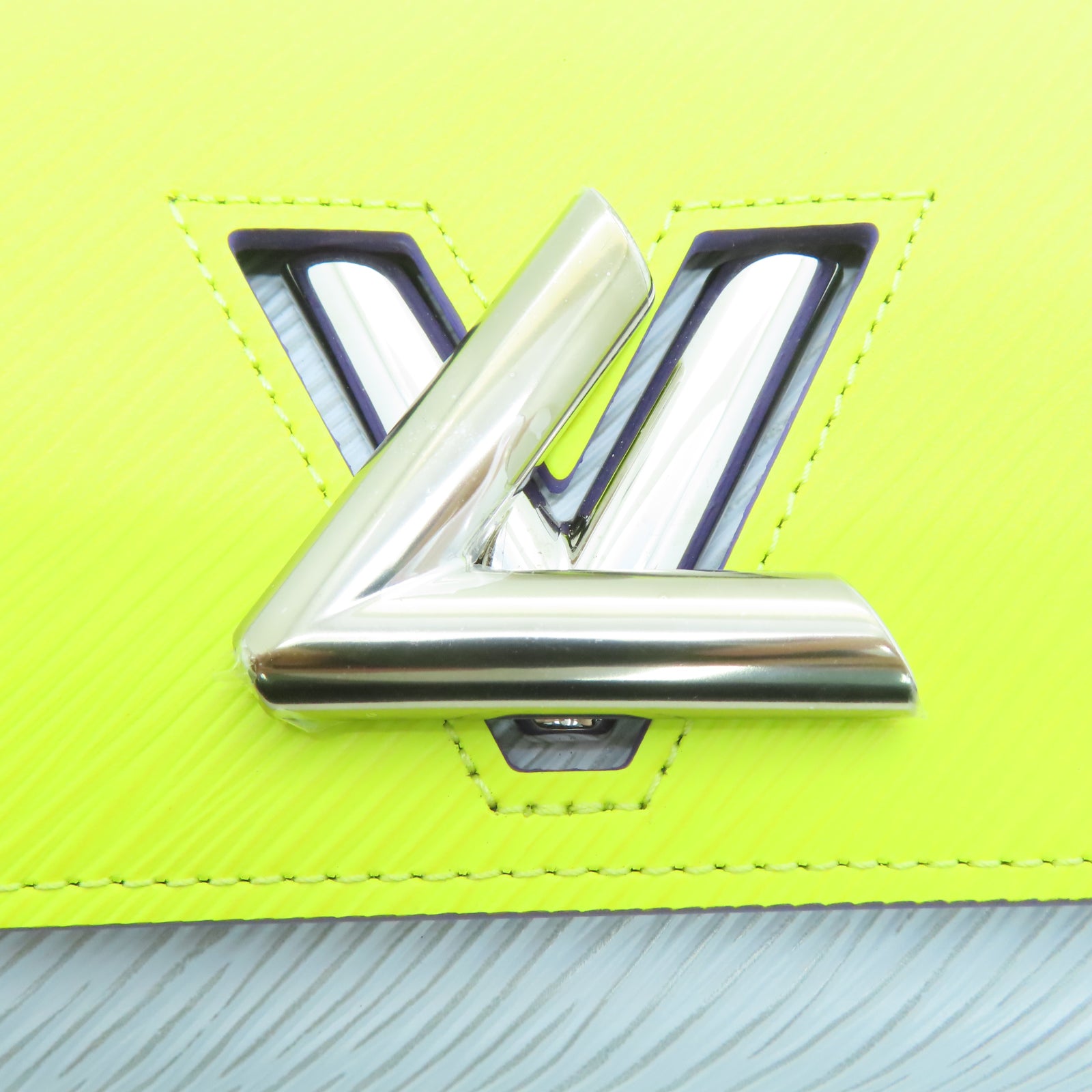 LOUIS VUITTON Epi皮革Twist Wallet银扣钱包黄色/紫色
