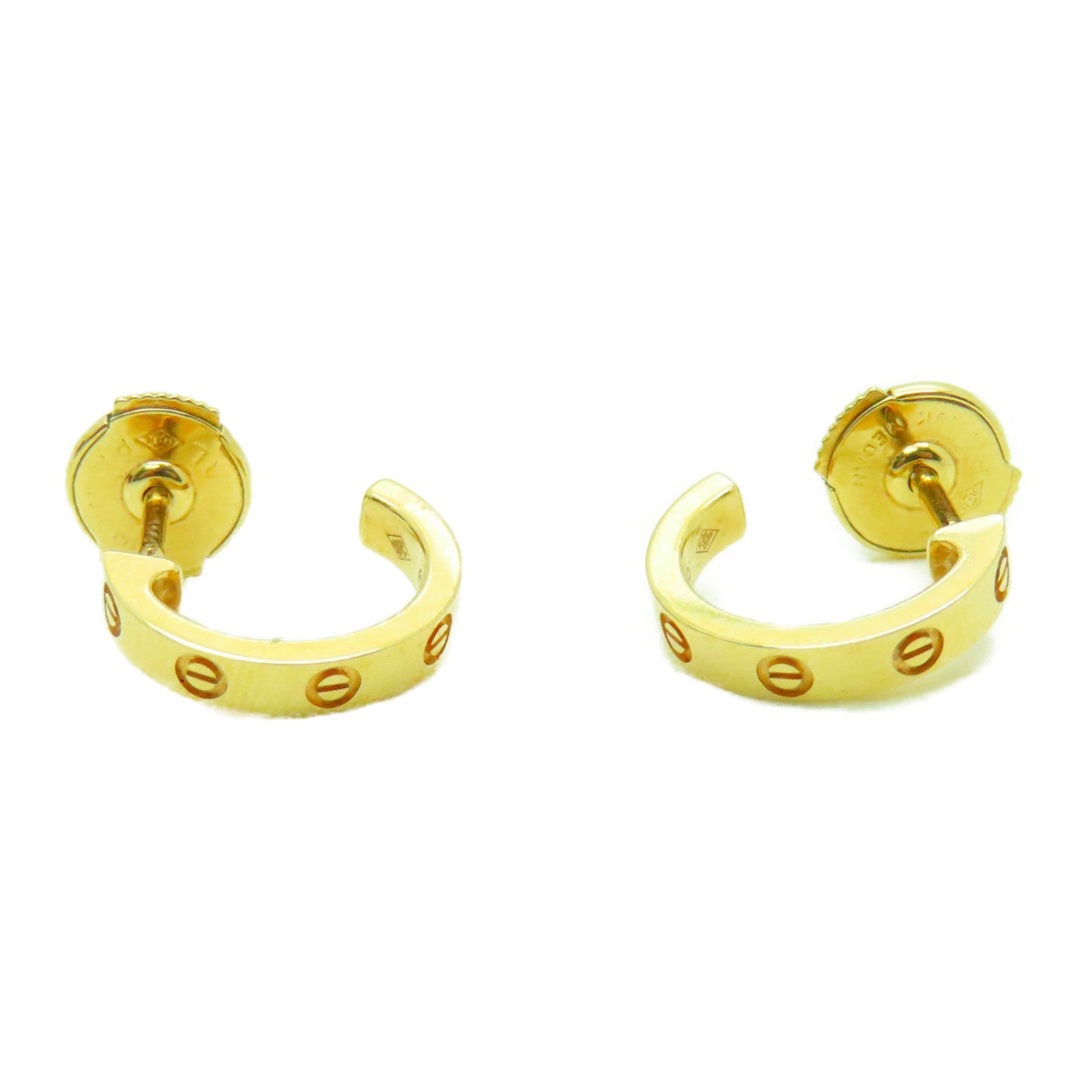 CARTIER 18K黃金Love Earrings耳環金色