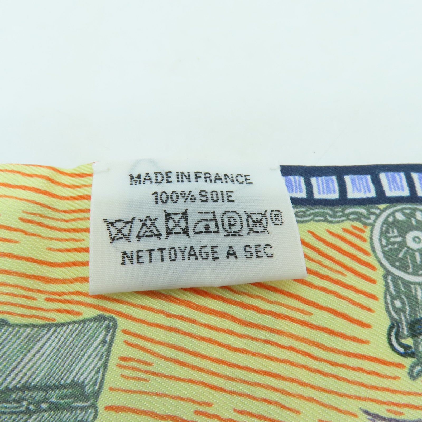 HERMES 絲質Twilly絲巾橙色/彩色