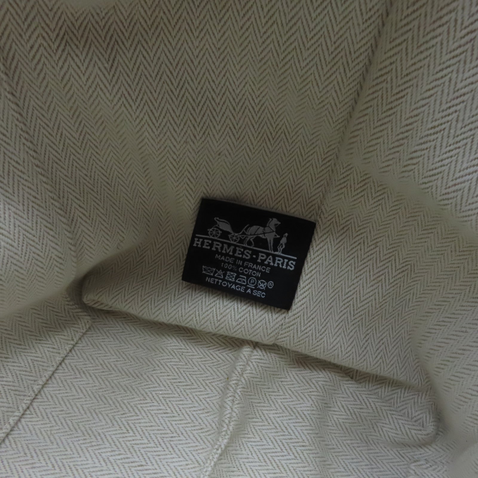 HERMES 【激減優惠】帆布Bride-a-Brac Hand Bag銀扣手挽袋橙色