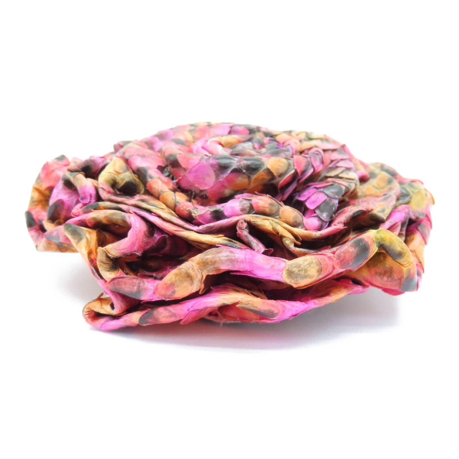 CHANEL Leather Brooch Gold Buckle Brooch Pink/Color