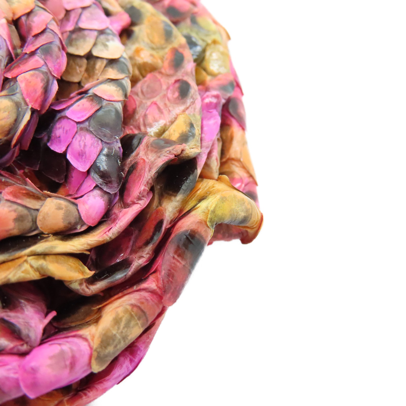 CHANEL Leather Brooch Gold Buckle Brooch Pink/Color
