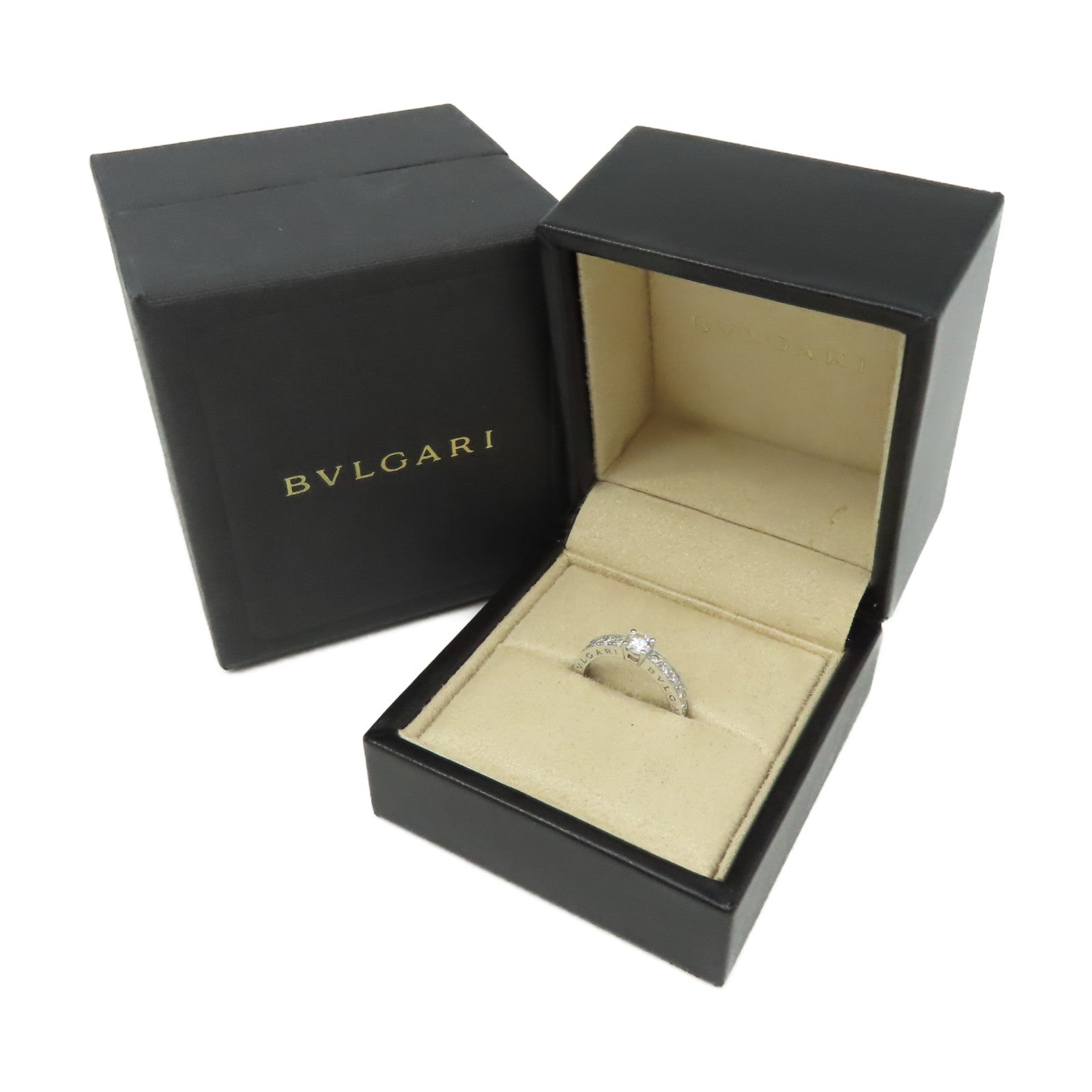 BVLGARI PT950鉑金/鑽石Dedicata A Venezia Diamond Ring戒指US#4.5