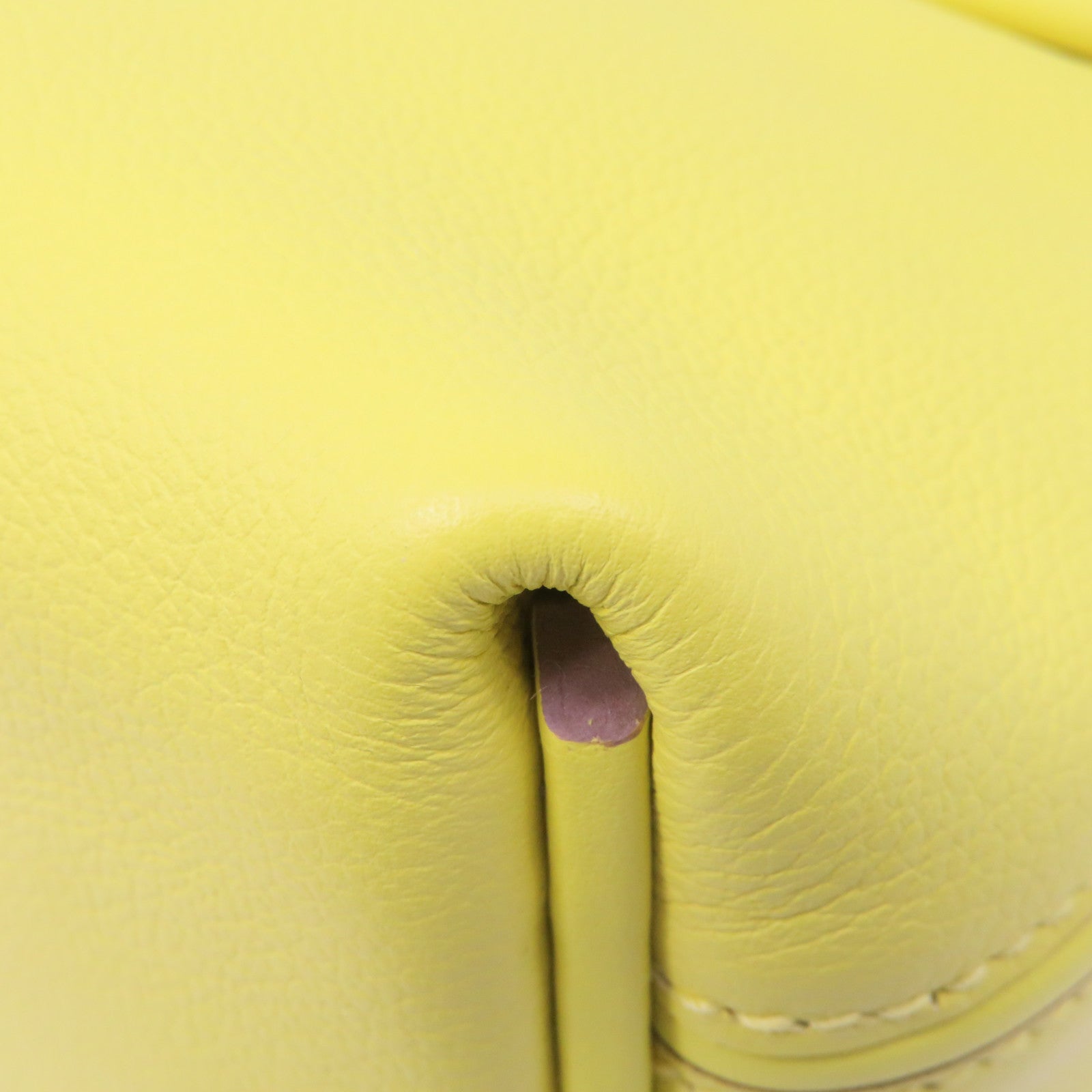 HERMES [Sharp Discount] Evercolor Leather Mini 24/24 2Way Shoulder Bag Silver Buckle Handle Shoulder Bag Lime Yellow