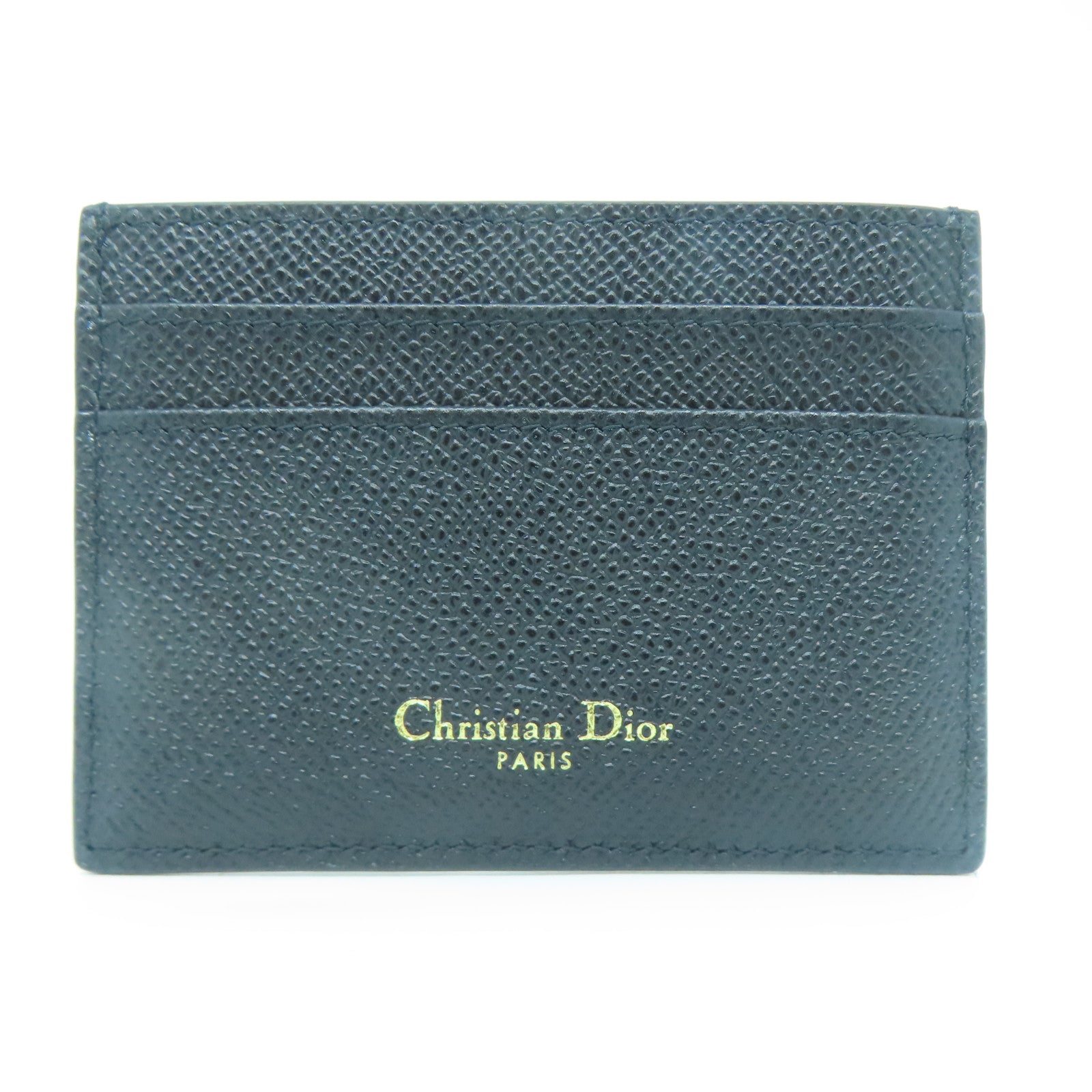 Dior 牛皮皮革Card Case銀扣卡片套黑色