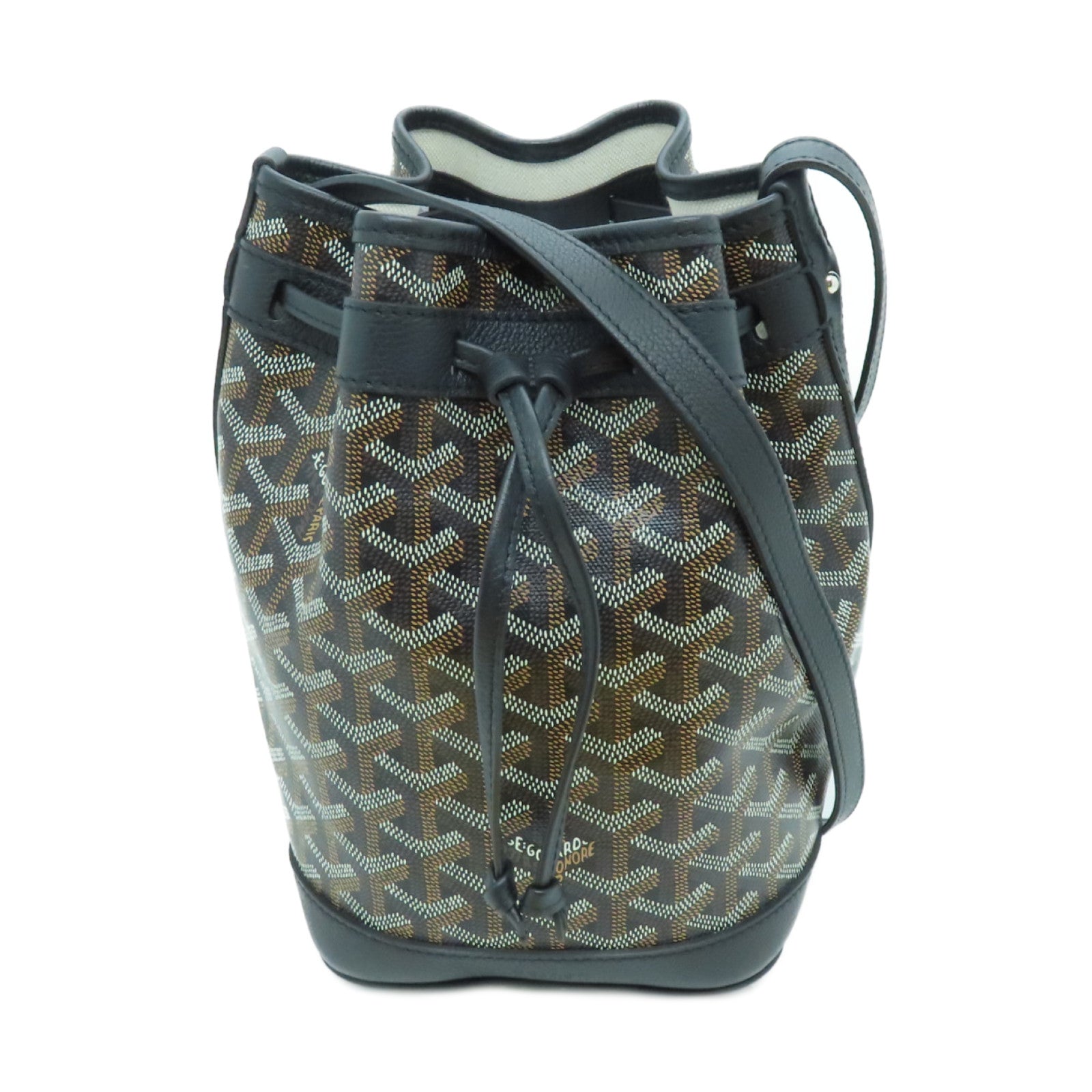 GOYARD 涂层帆布Petit Flot Bucket Bag肩背袋黑色