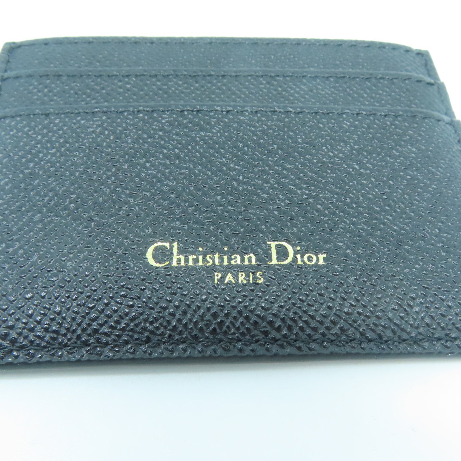 Dior 牛皮皮革Card Case銀扣卡片套黑色