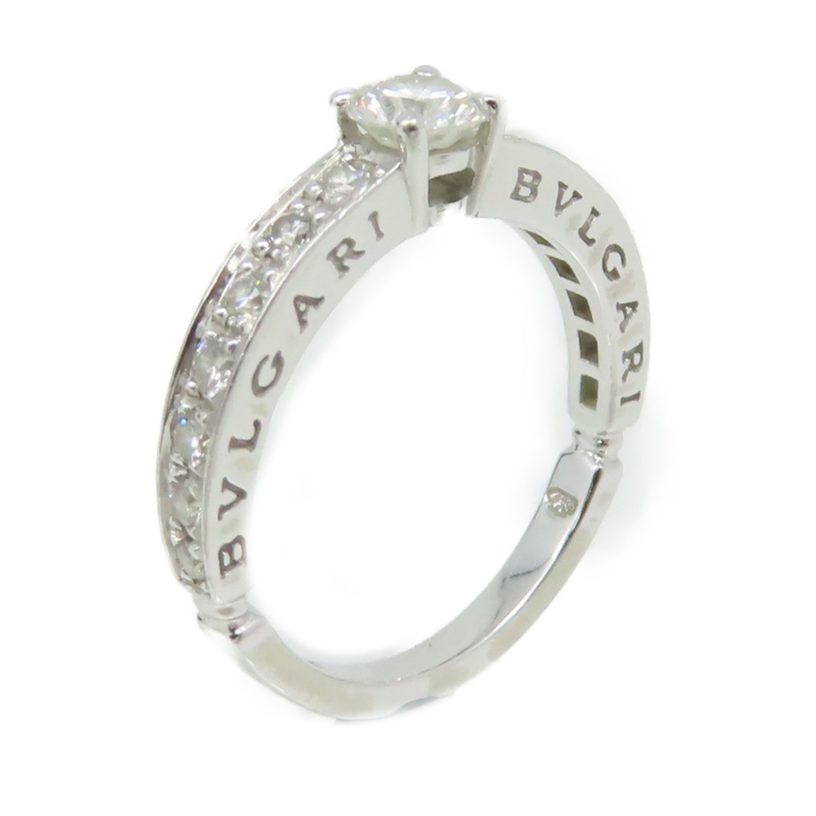 BVLGARI PT950鉑金/鑽石Dedicata A Venezia Diamond Ring戒指US#4.5