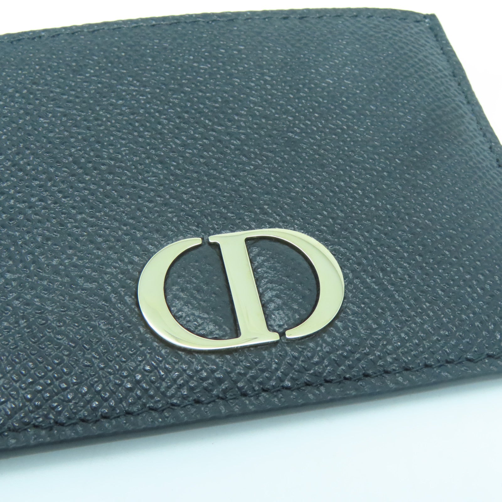 Dior 牛皮皮革Card Case銀扣卡片套黑色