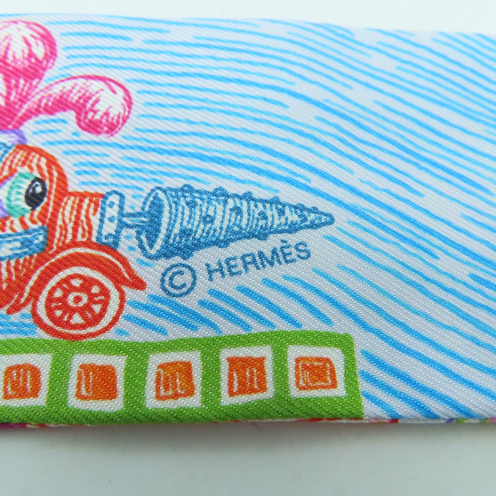 HERMES 丝质Twilly丝巾蓝色/彩色