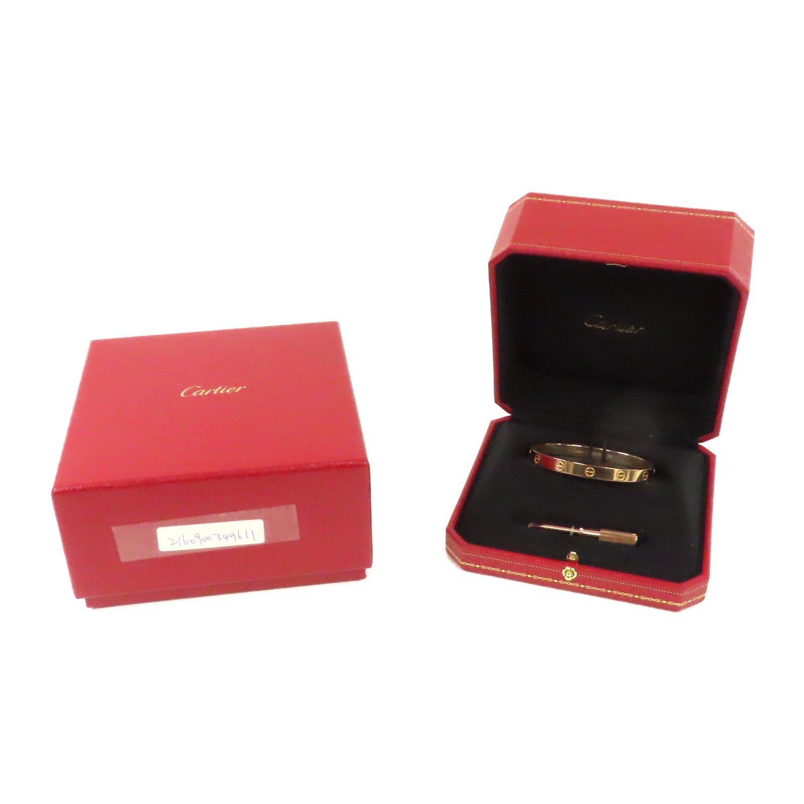 CARTIER 18K黃金Love Bracelet金扣手鐲金色Cartier#17