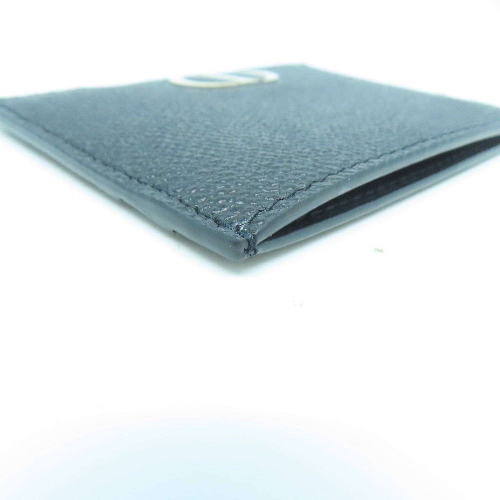 Dior 牛皮皮革Card Case銀扣卡片套黑色