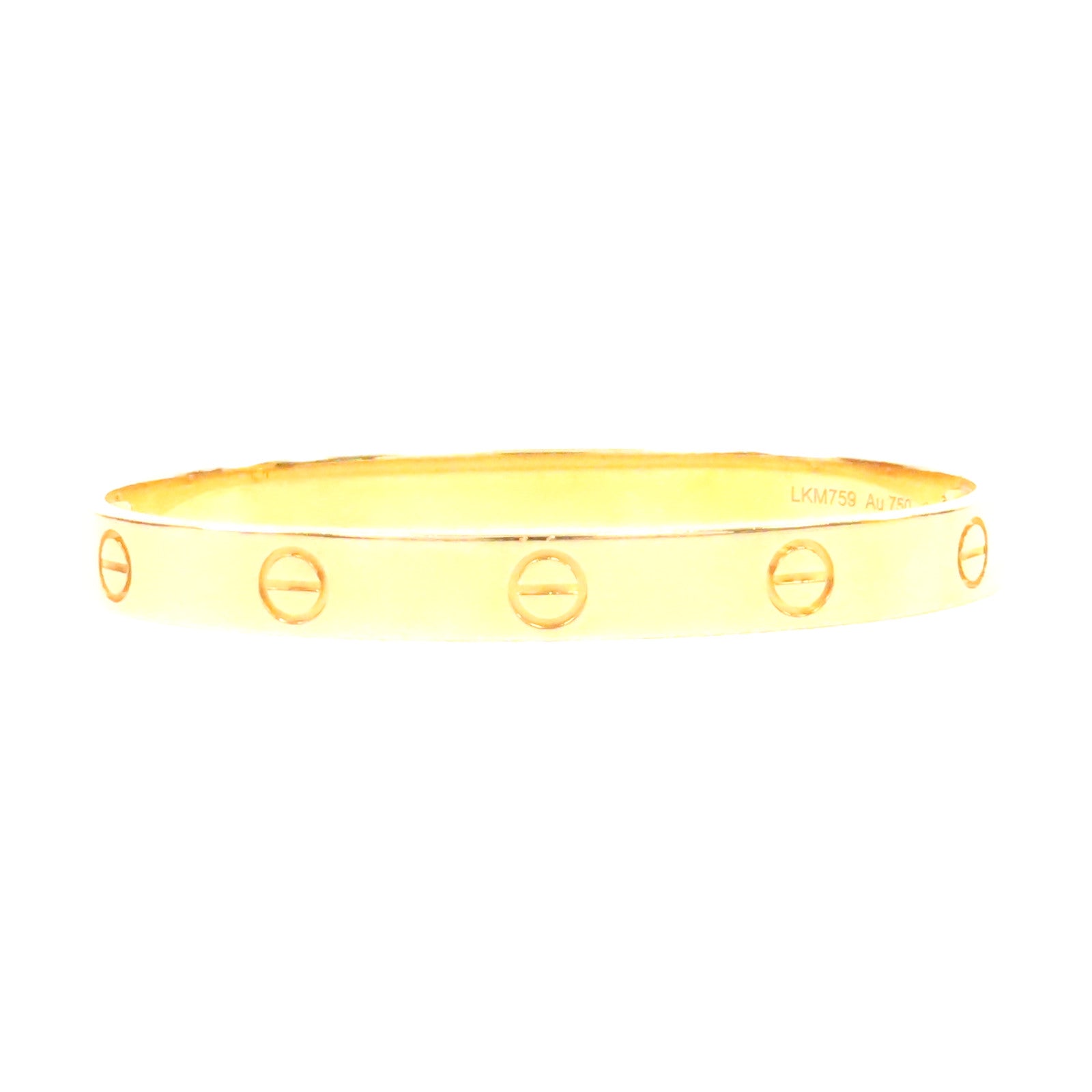 CARTIER 18K黃金Love Bracelet金扣手鐲金色Cartier#17