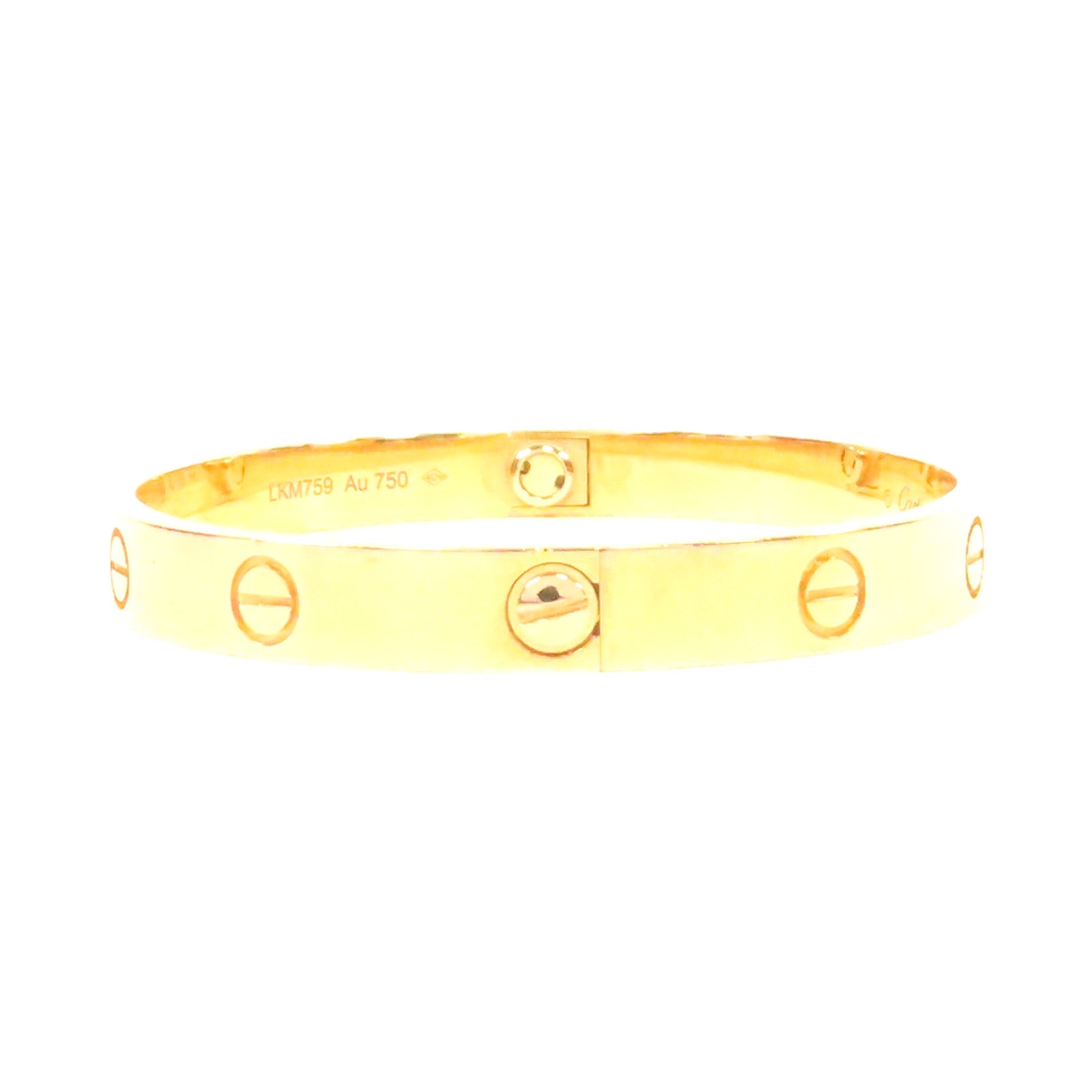 CARTIER 18K黃金Love Bracelet金扣手鐲金色Cartier#17
